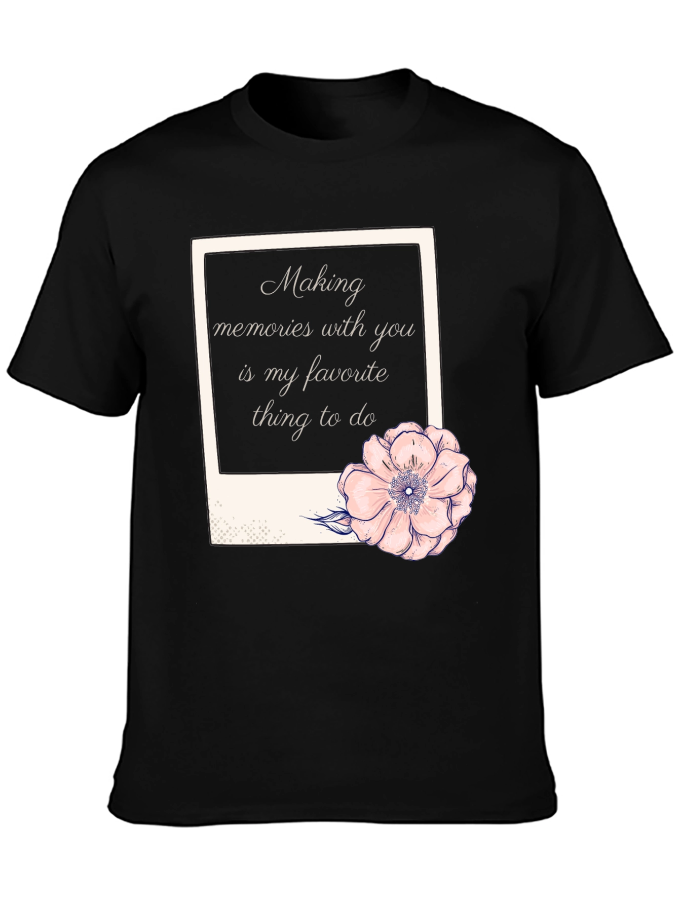 Black Making Memories Black Graphic Tee view 3