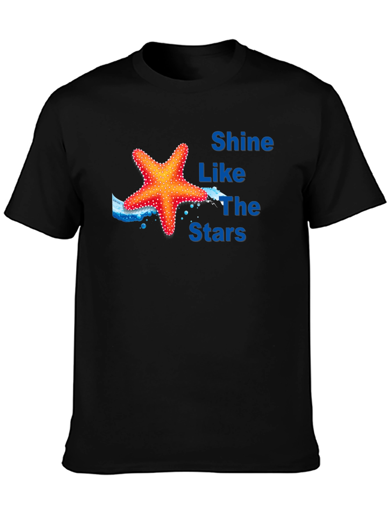 Black Shine Like The Stars Black Graphic T-Shirt view 3