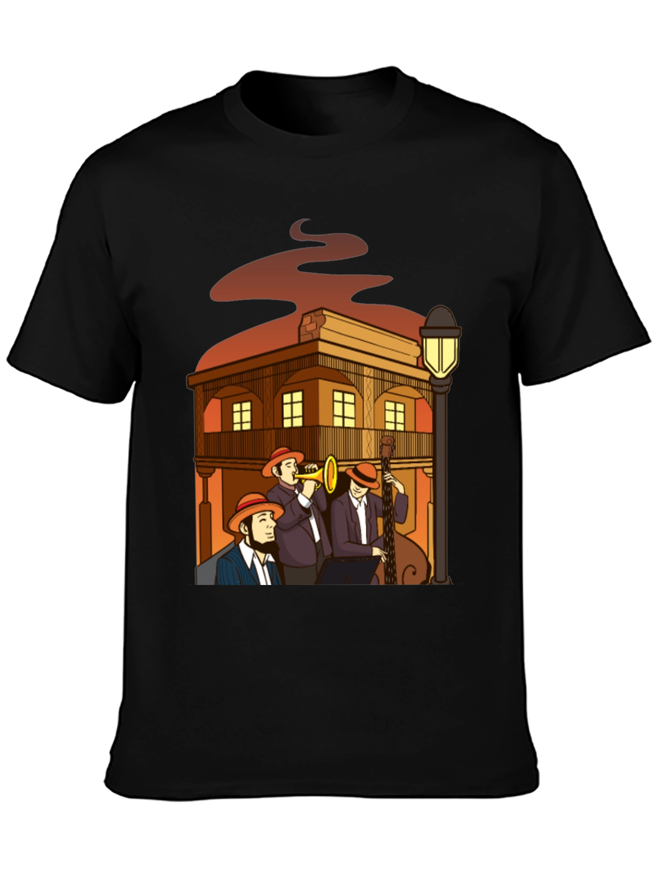 Black Jazz Band T-Shirt - New Orleans Style view 3