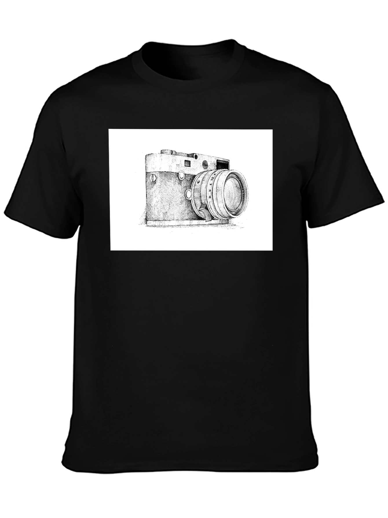 Black Vintage Camera Graphic T-Shirt - Classic Style view 3