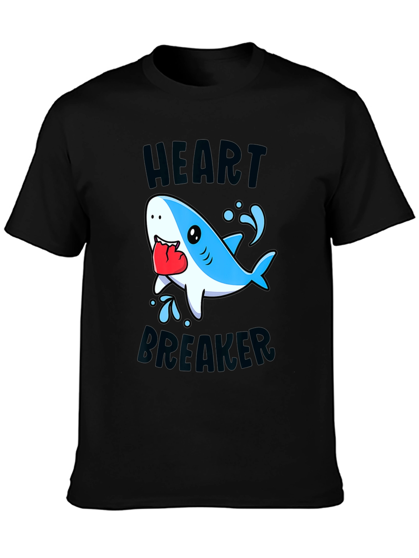 Black Heartbreaker Shark Graphic Tee view 3