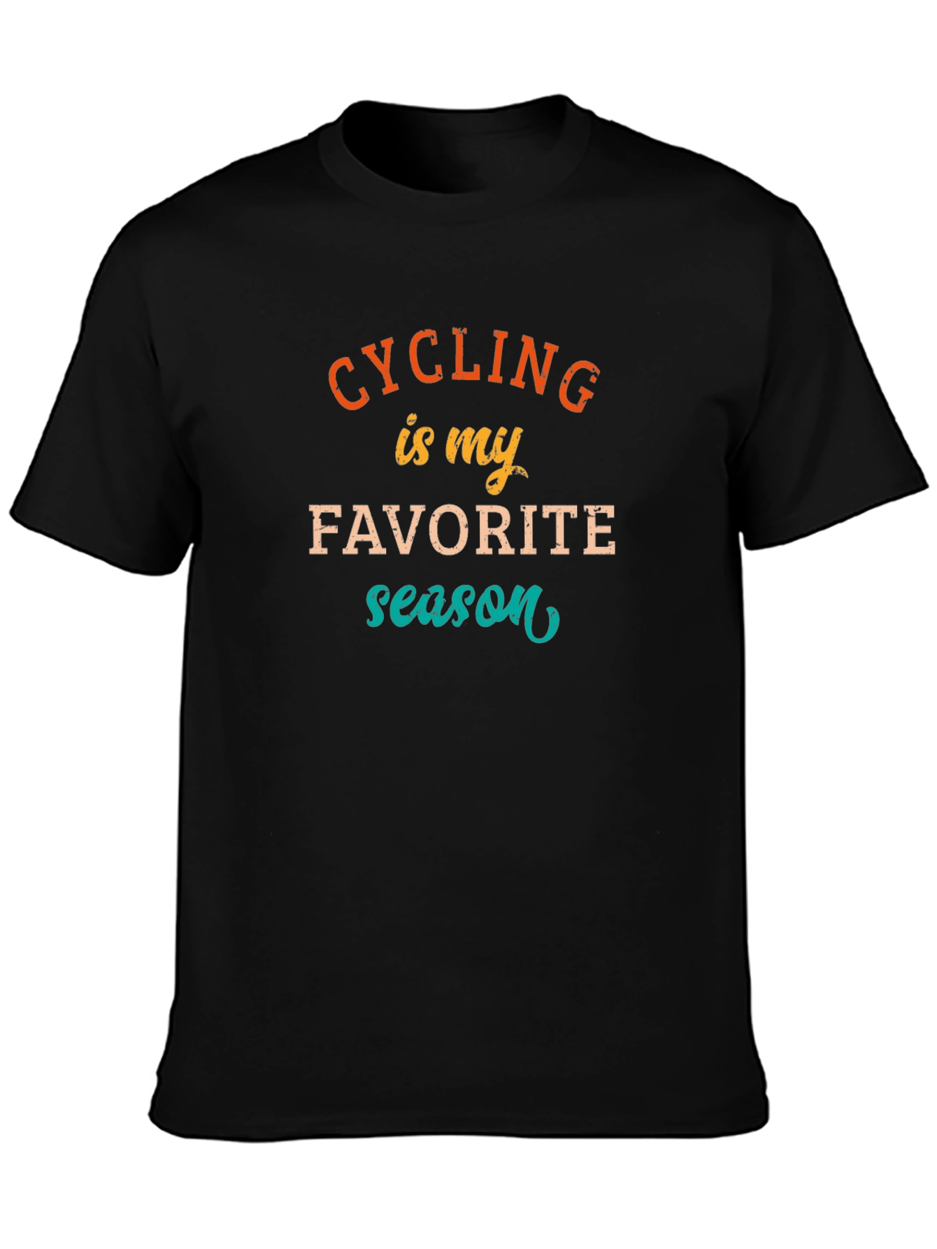 Black Cycling is My Favorite Season T-Shirt view 3