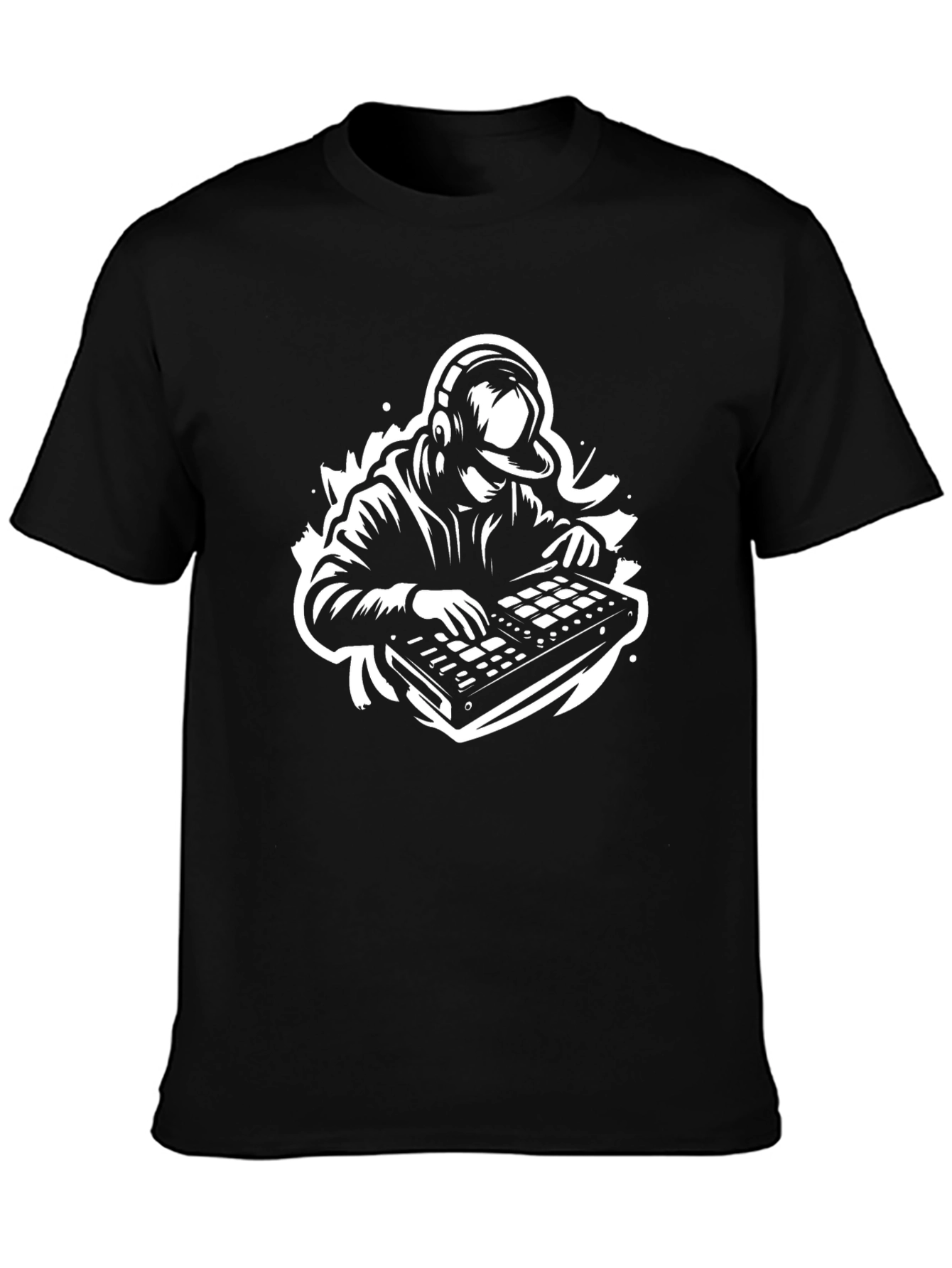 Black DJ Beatmaker Graphic Tee view 3