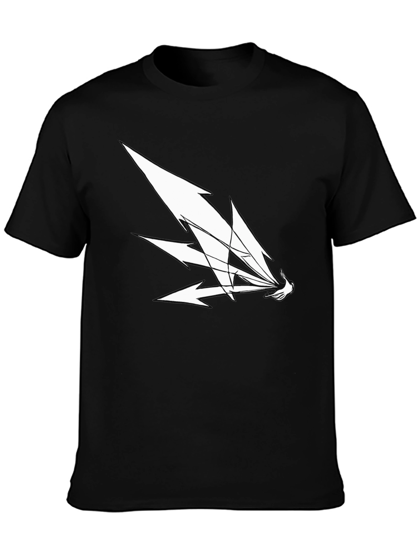 Black Men's Graphic T-Shirt - Arrow Design view 3