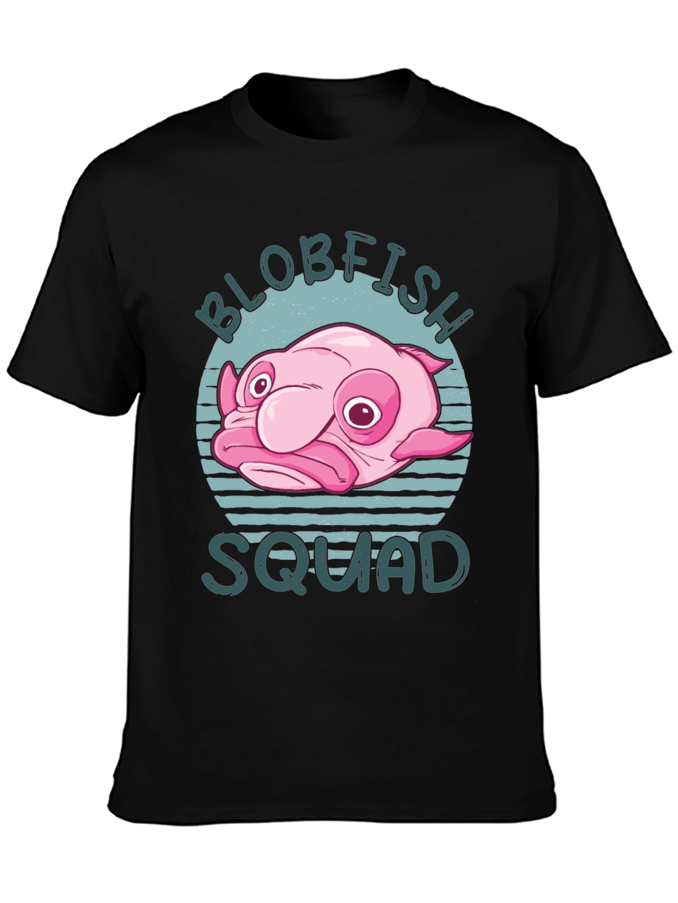 Black Blobfish Squad Graphic Tee view 3