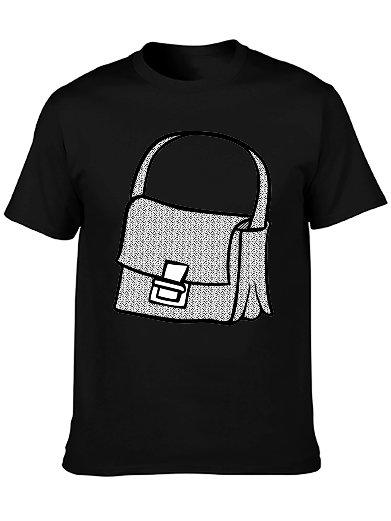 Black Satchel Graphic T-Shirt - Stylish Casual Wear view 3