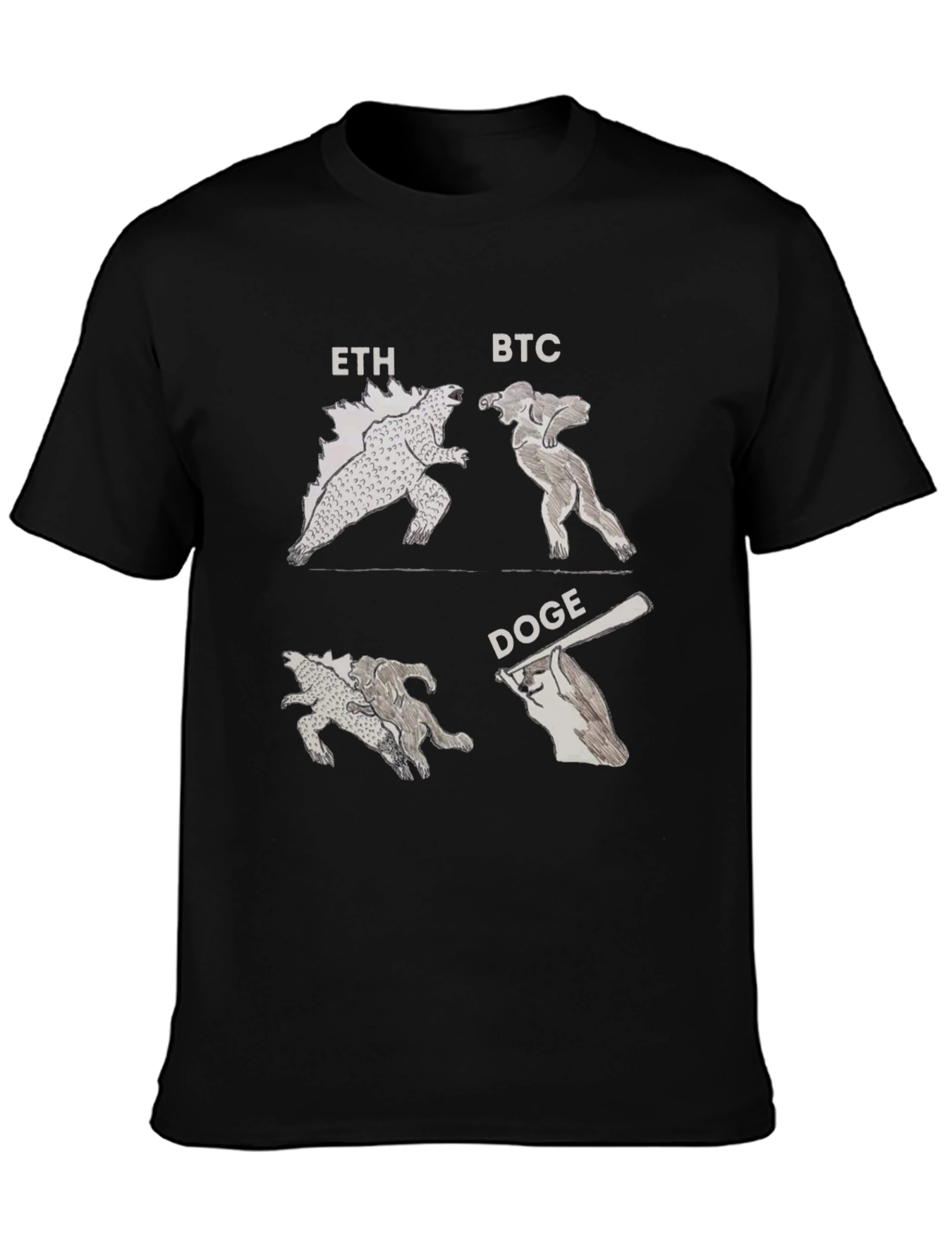 Black Crypto Showdown T-Shirt view 3