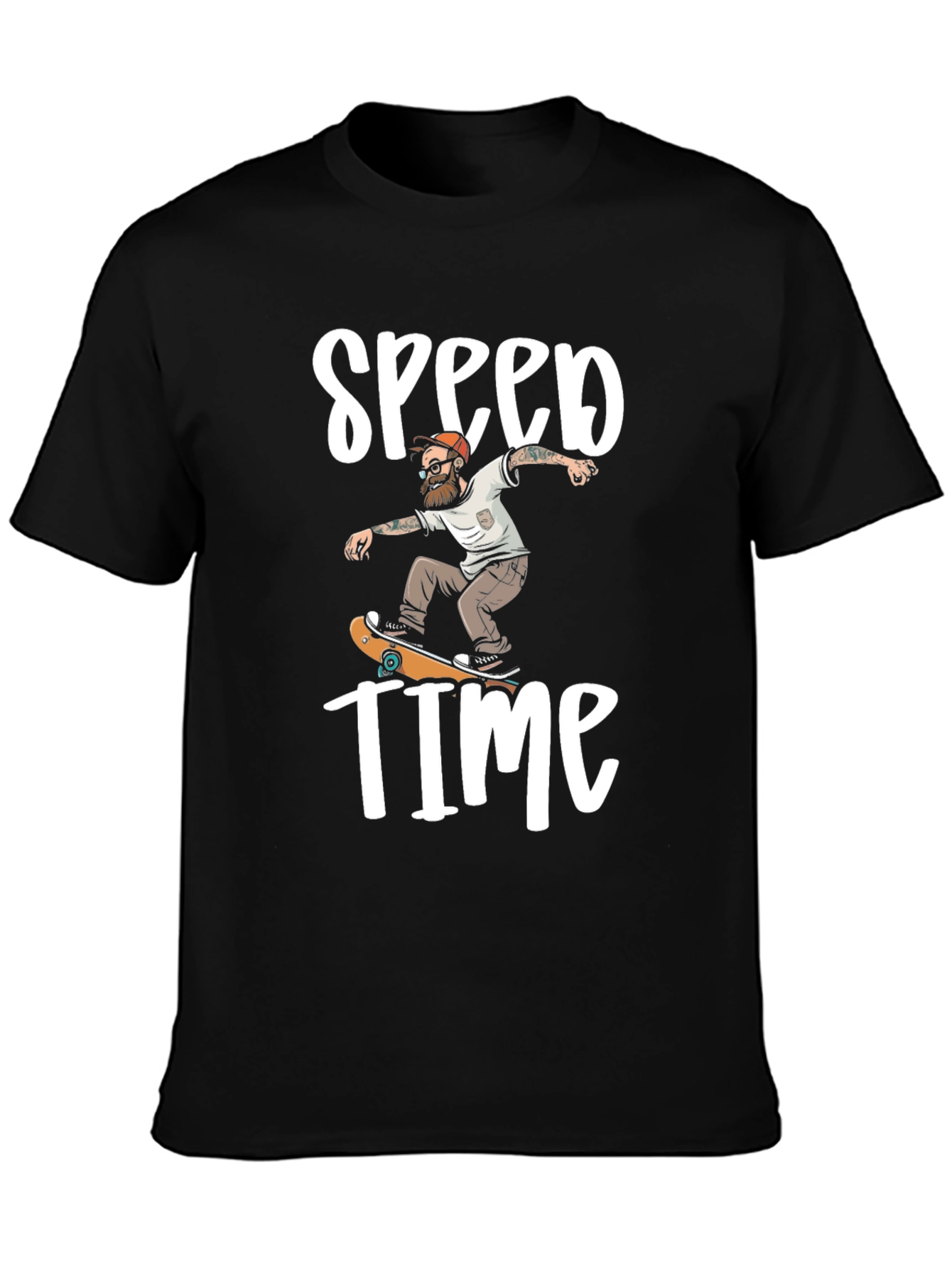 Black Speed Time Skater Graphic Tee view 3