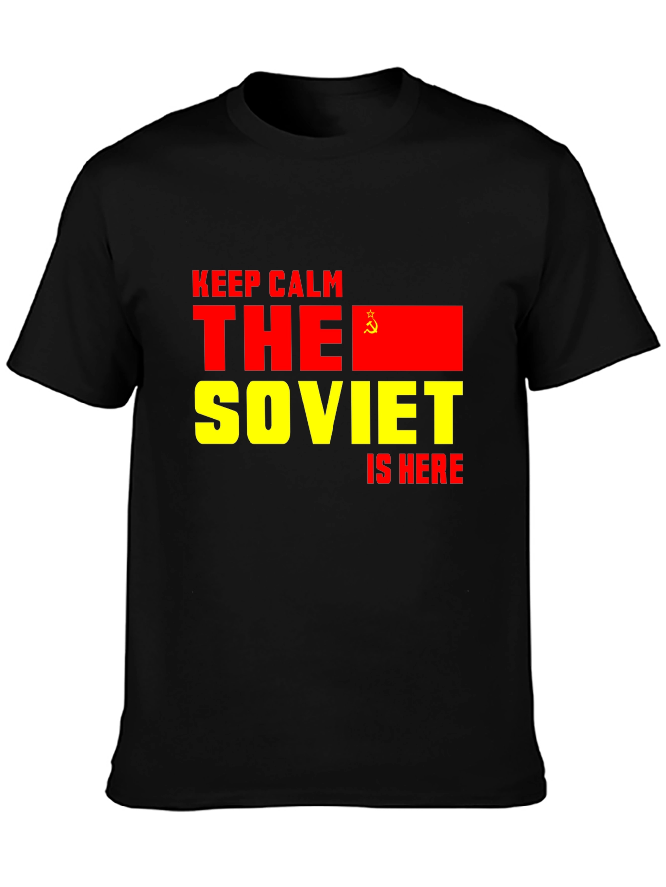 Black Soviet Is Here T-Shirt - Keep Calm Design view 3
