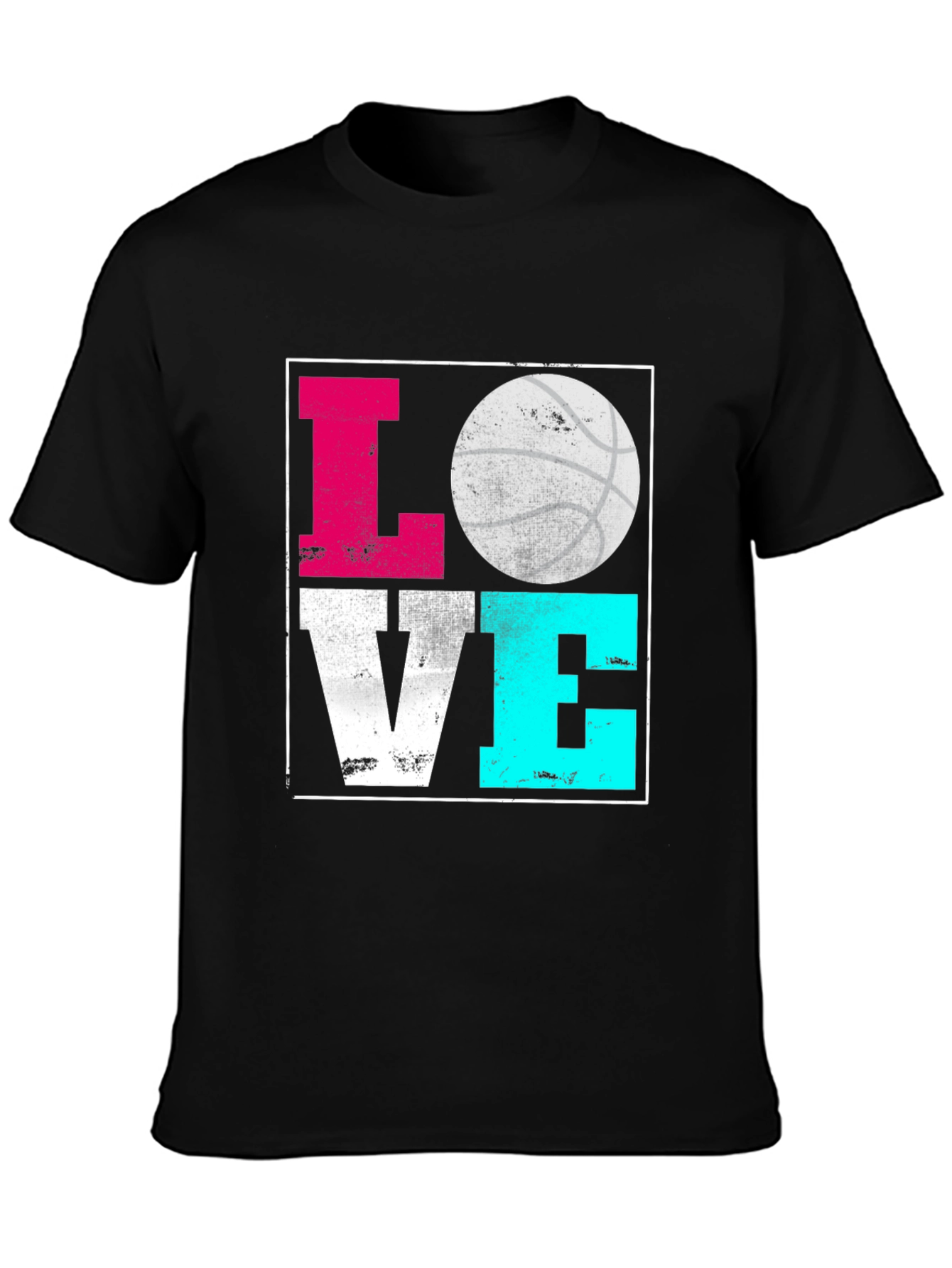 Black Basketball Love Graphic T-Shirt view 3