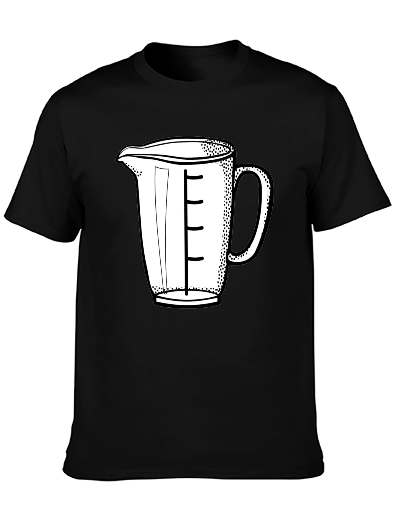 Black Measuring Cup Graphic T-Shirt view 3