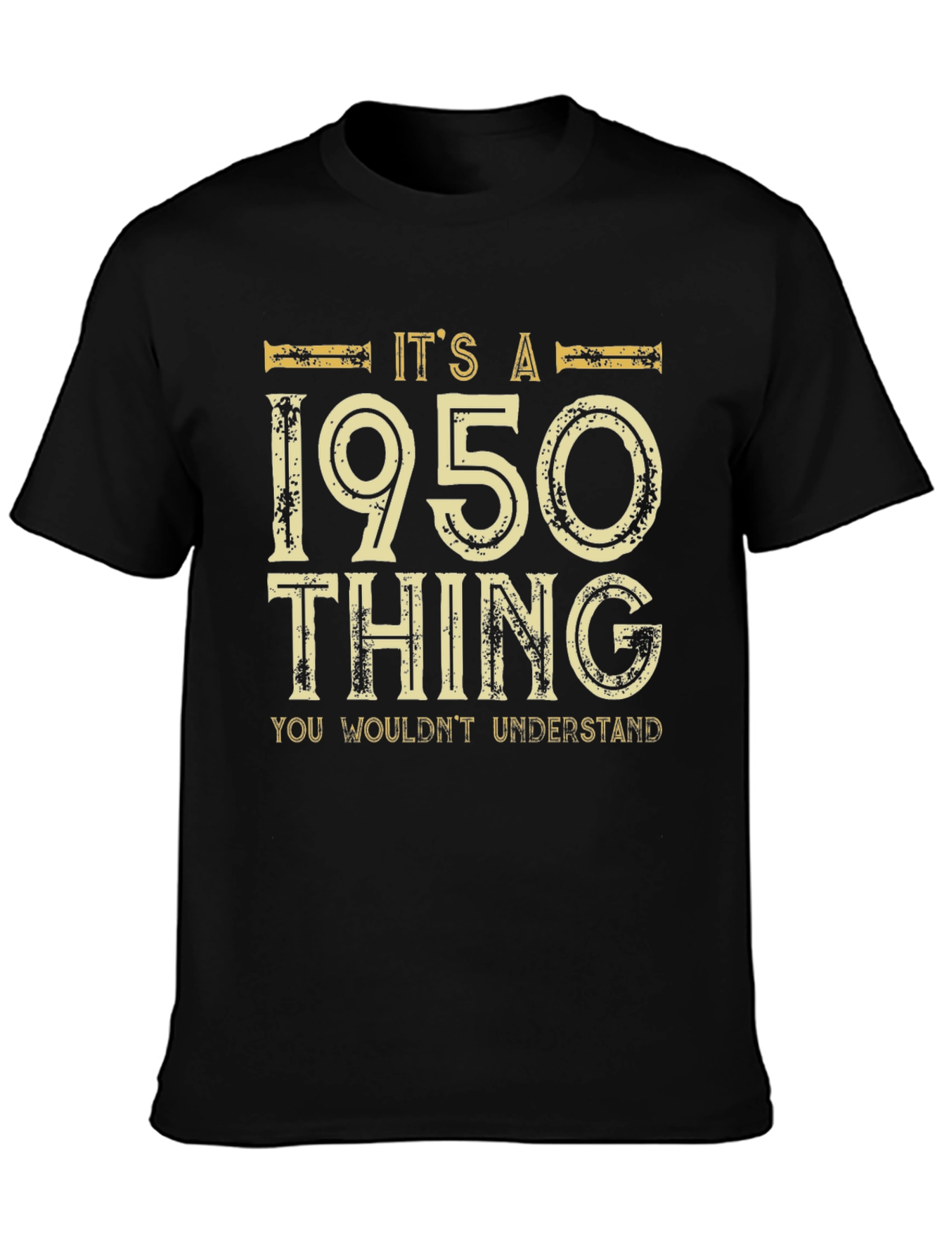 Black It's a 1950 Thing T-Shirt view 3