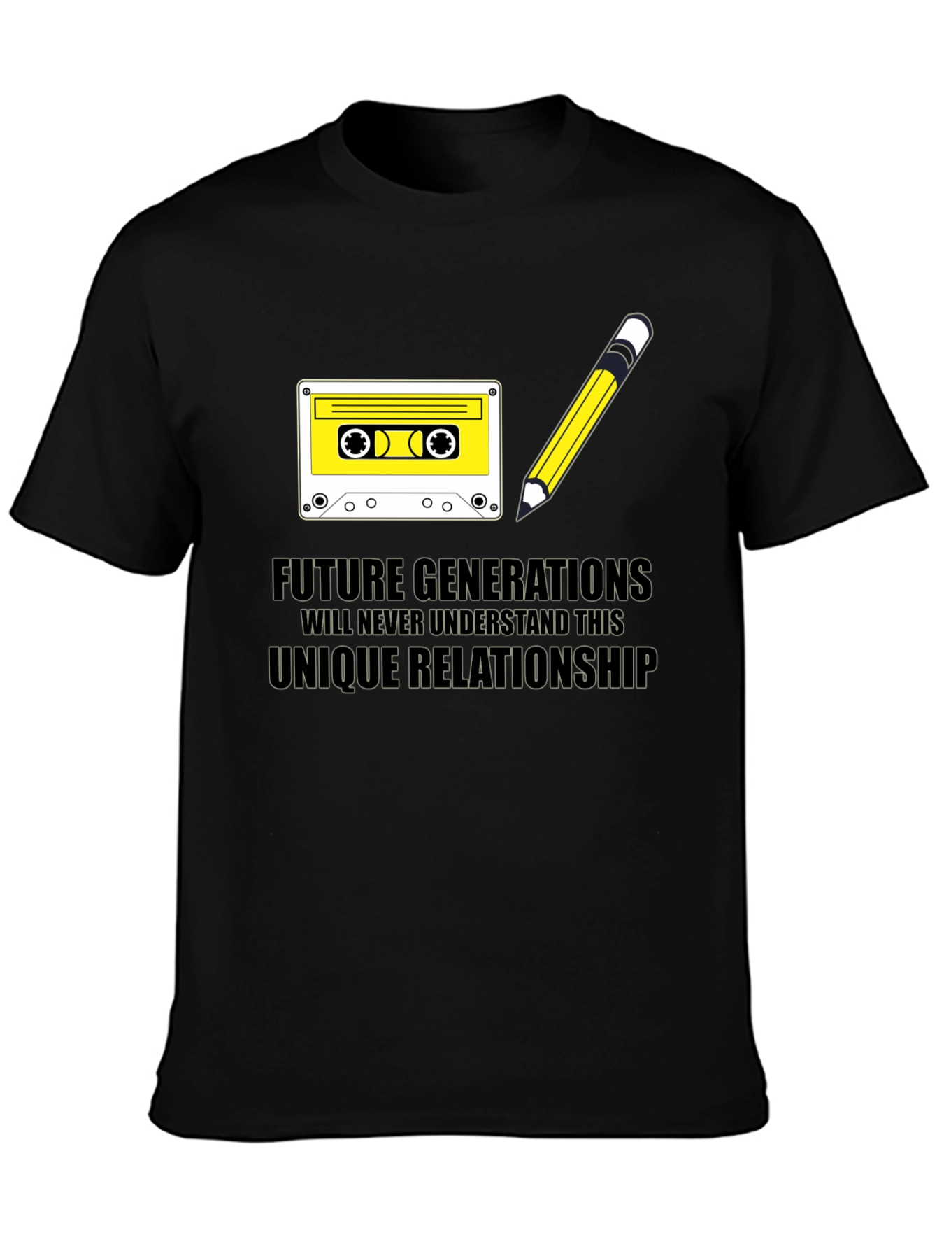 Black Future Generations Unique Relationship Cassette Tape T-Shirt view 3