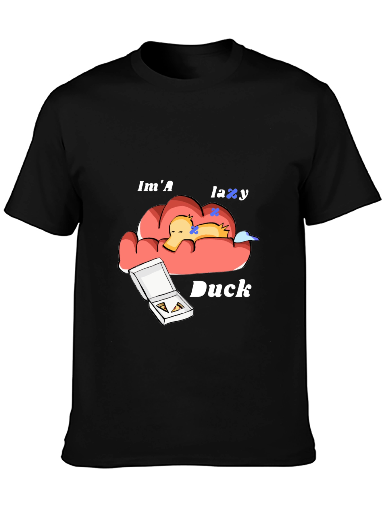 Black Lazy Duck Graphic T-Shirt - Comfort & Style view 3