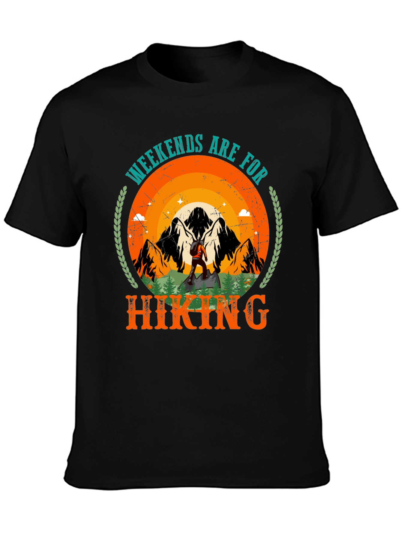 Black Weekend Hiking Graphic Tee view 3