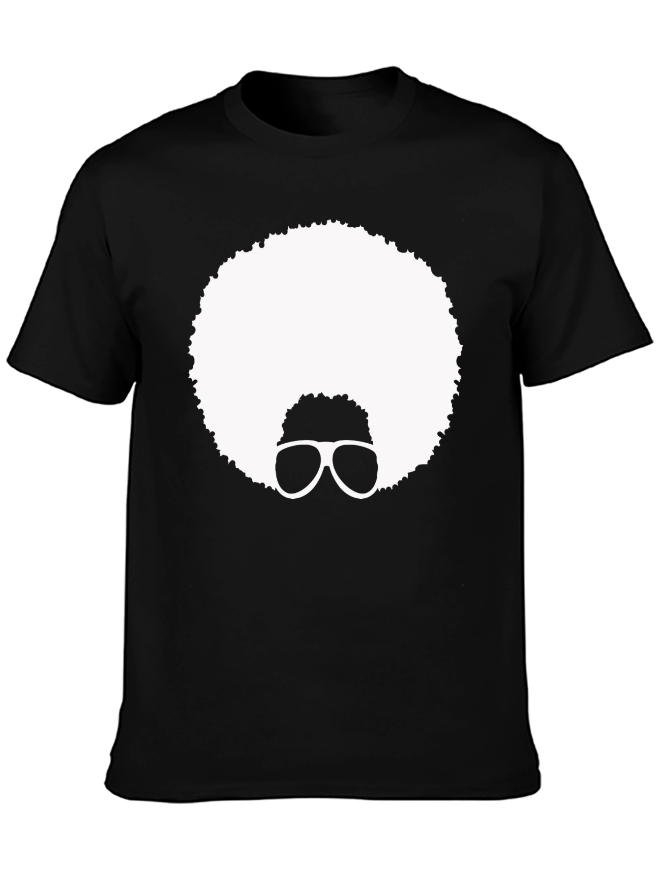 Black Retro Afro Graphic T-Shirt view 3