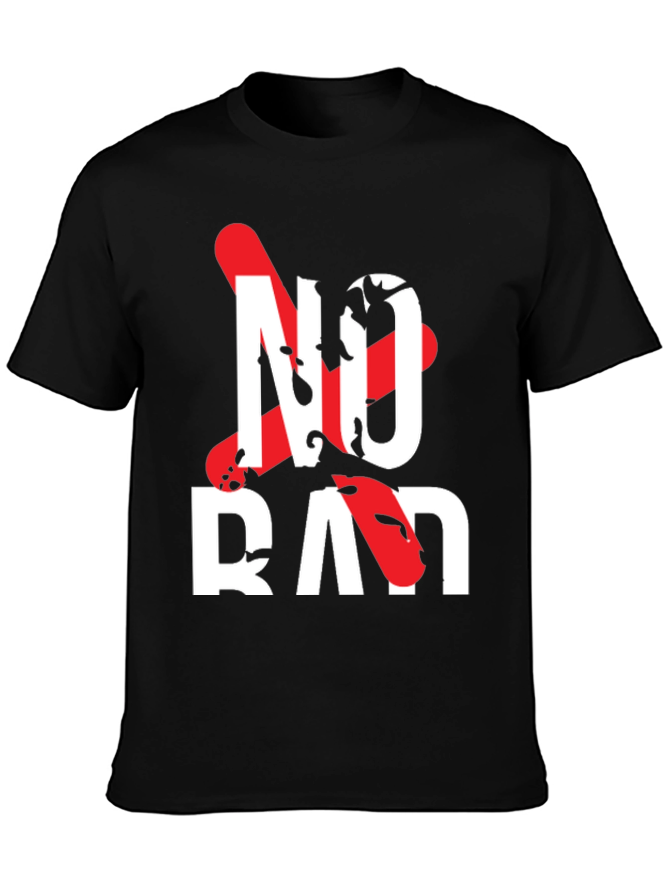 Black No Rad T-Shirt - Bold Graphic Tee view 3