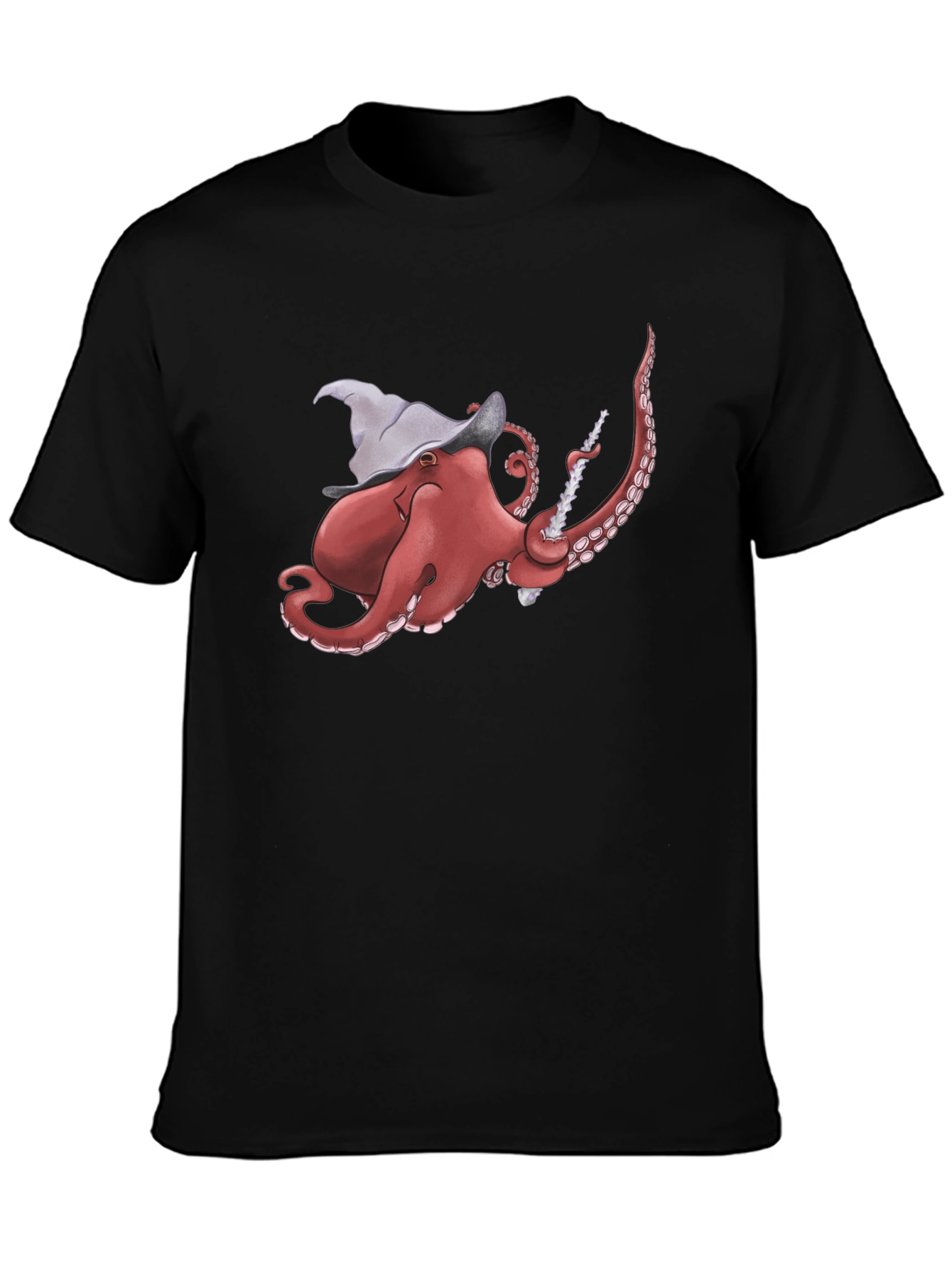 Black Wizard Octopus T-Shirt view 3