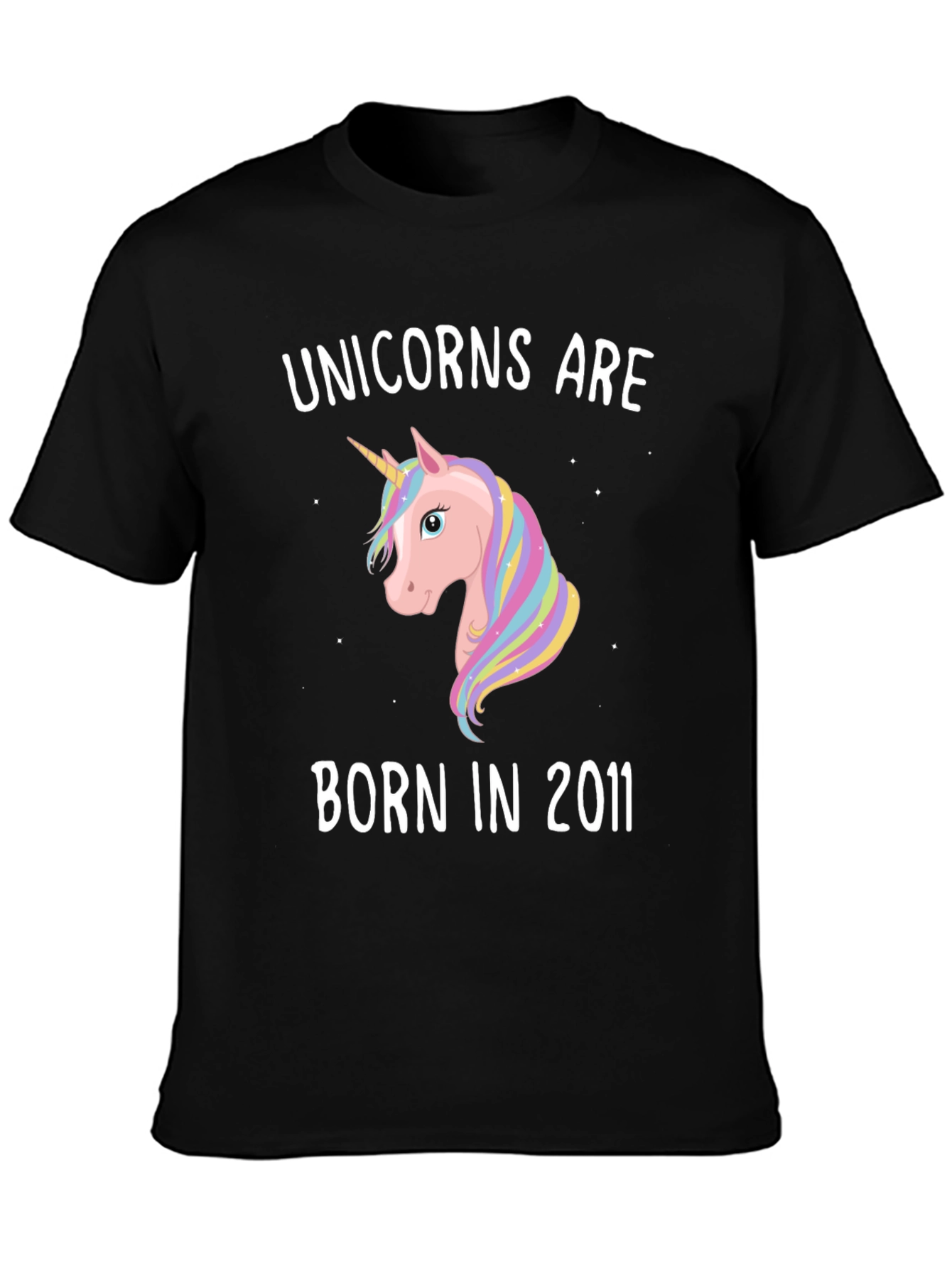 Black Unicorns Are Born In 2011 T-Shirt view 3