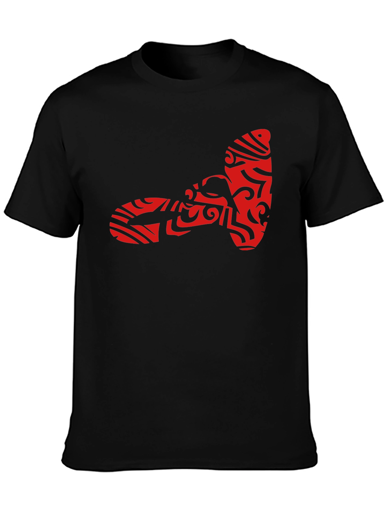 Black Tribal Tattoo Hammer Graphic Black T-Shirt view 3