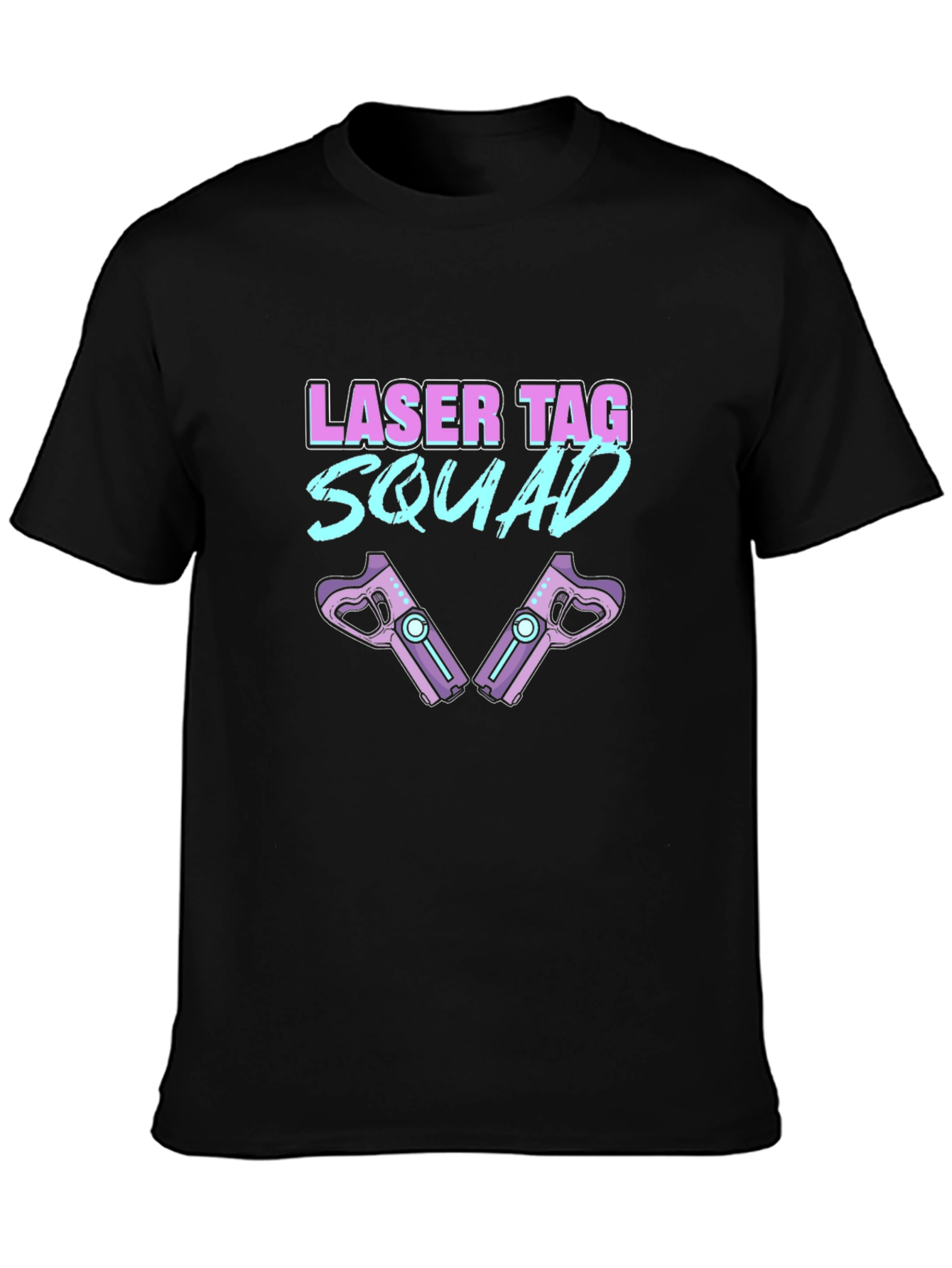 Black Laser Tag Squad Graphic Tee - Black T-Shirt view 3