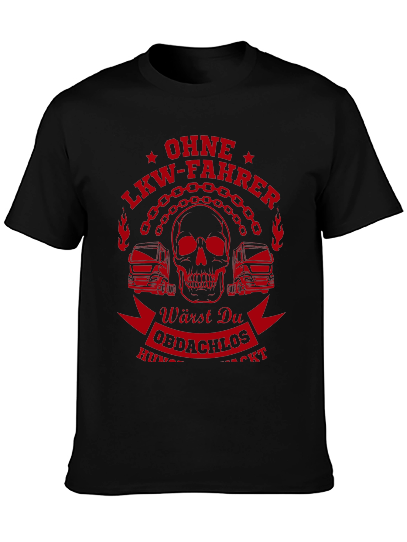 Black Truck Driver T-Shirt - Ohne LKW-Fahrer view 3