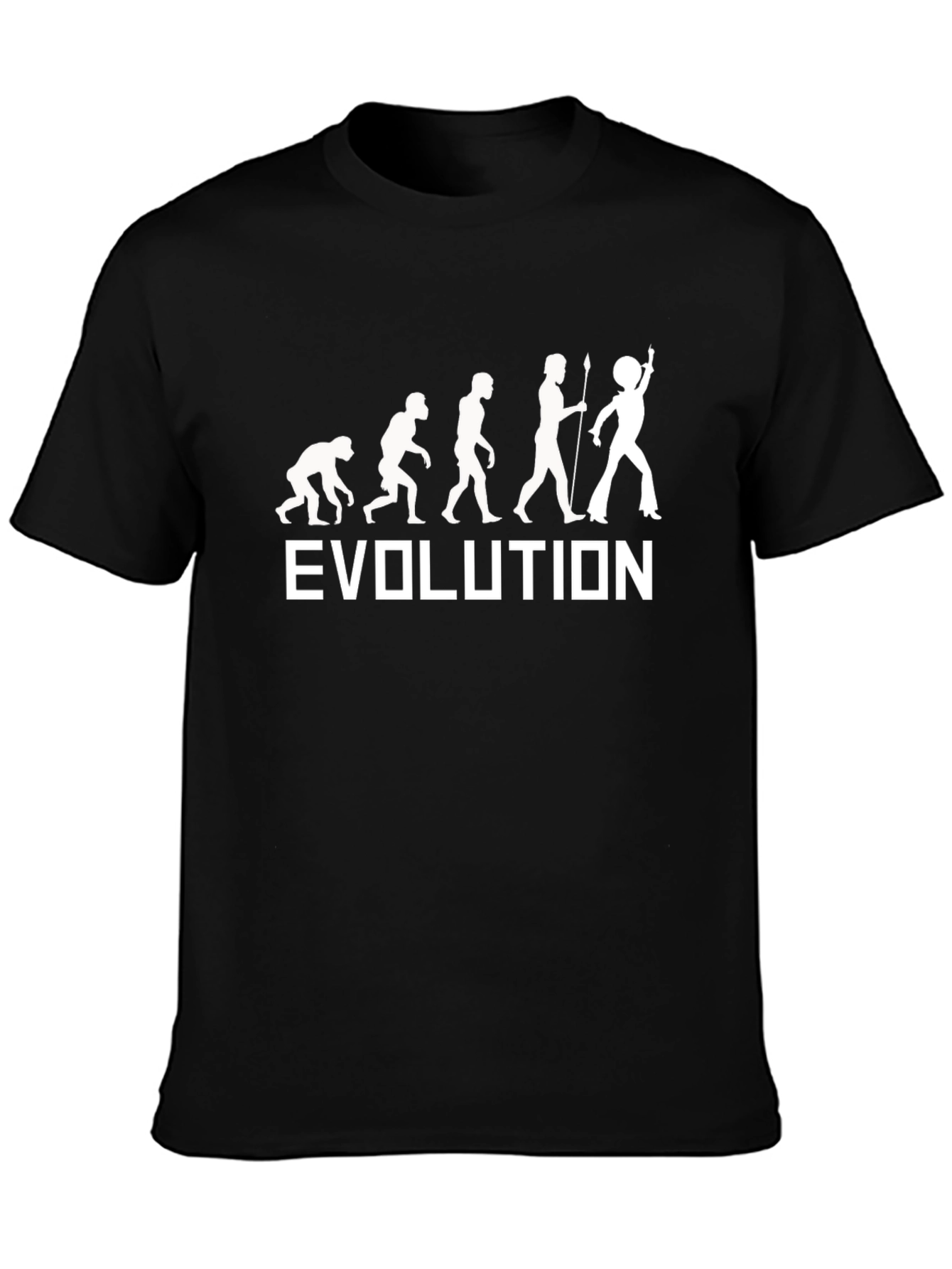 Black Evolution T-Shirt - Humorous Graphic Tee view 3