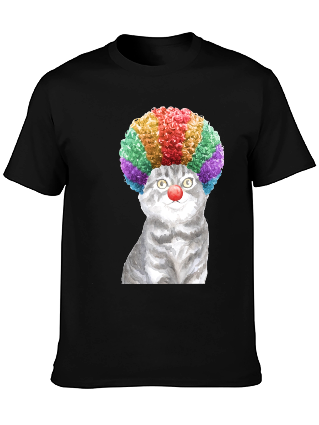 Black Clown Cat Graphic Tee - Fun & Unique T-Shirt view 3