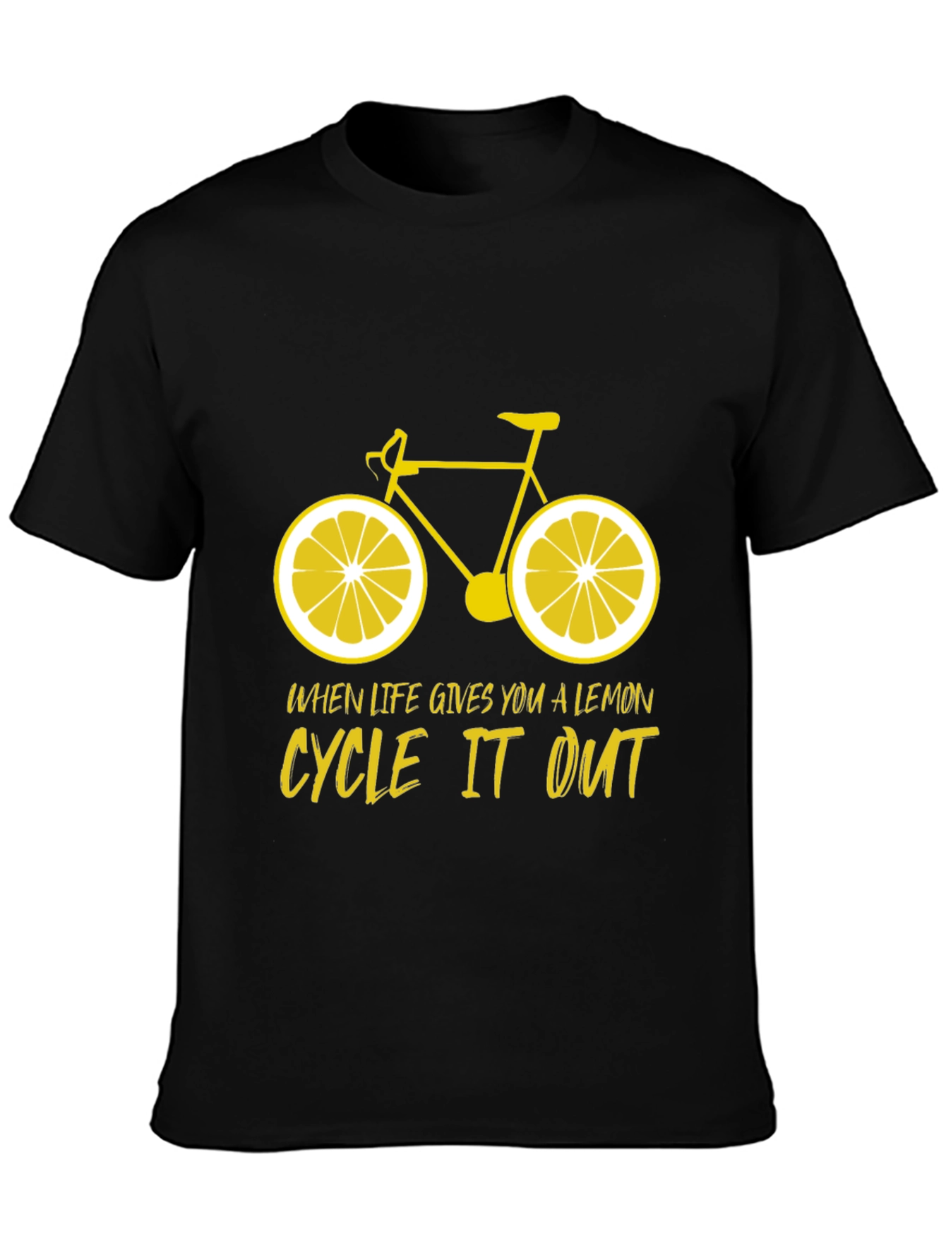 Black Lemon Bicycle T-Shirt: Cycle It Out Tee view 3