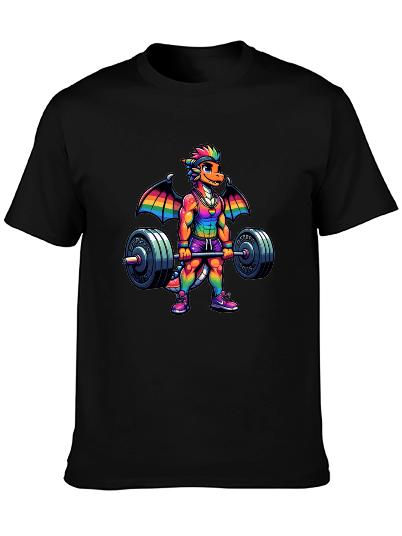 Black Dragon Gym T-Shirt - Weightlifting Pride view 3