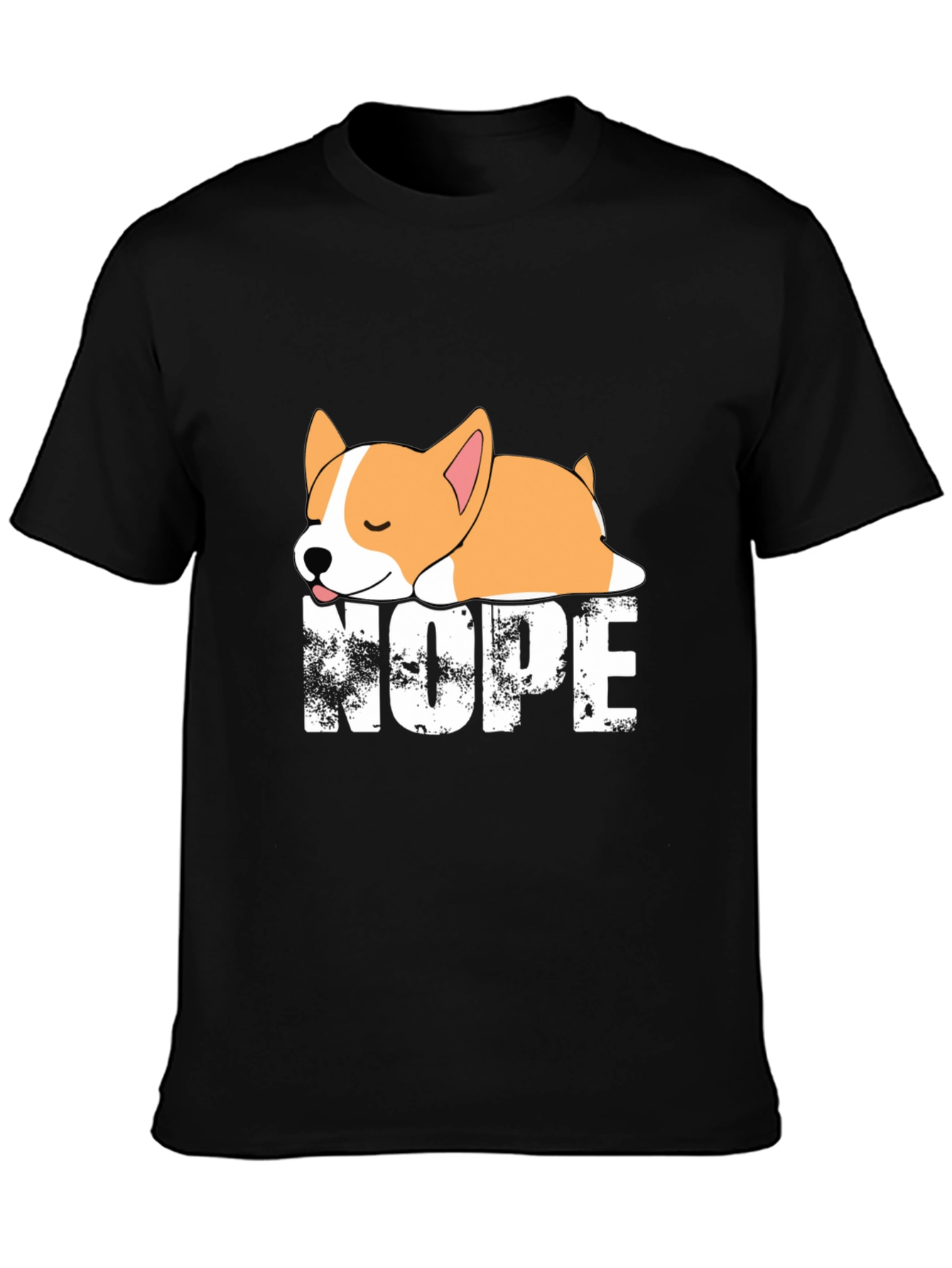 Black Nope Corgi Graphic Tee - Relaxed Fit view 3
