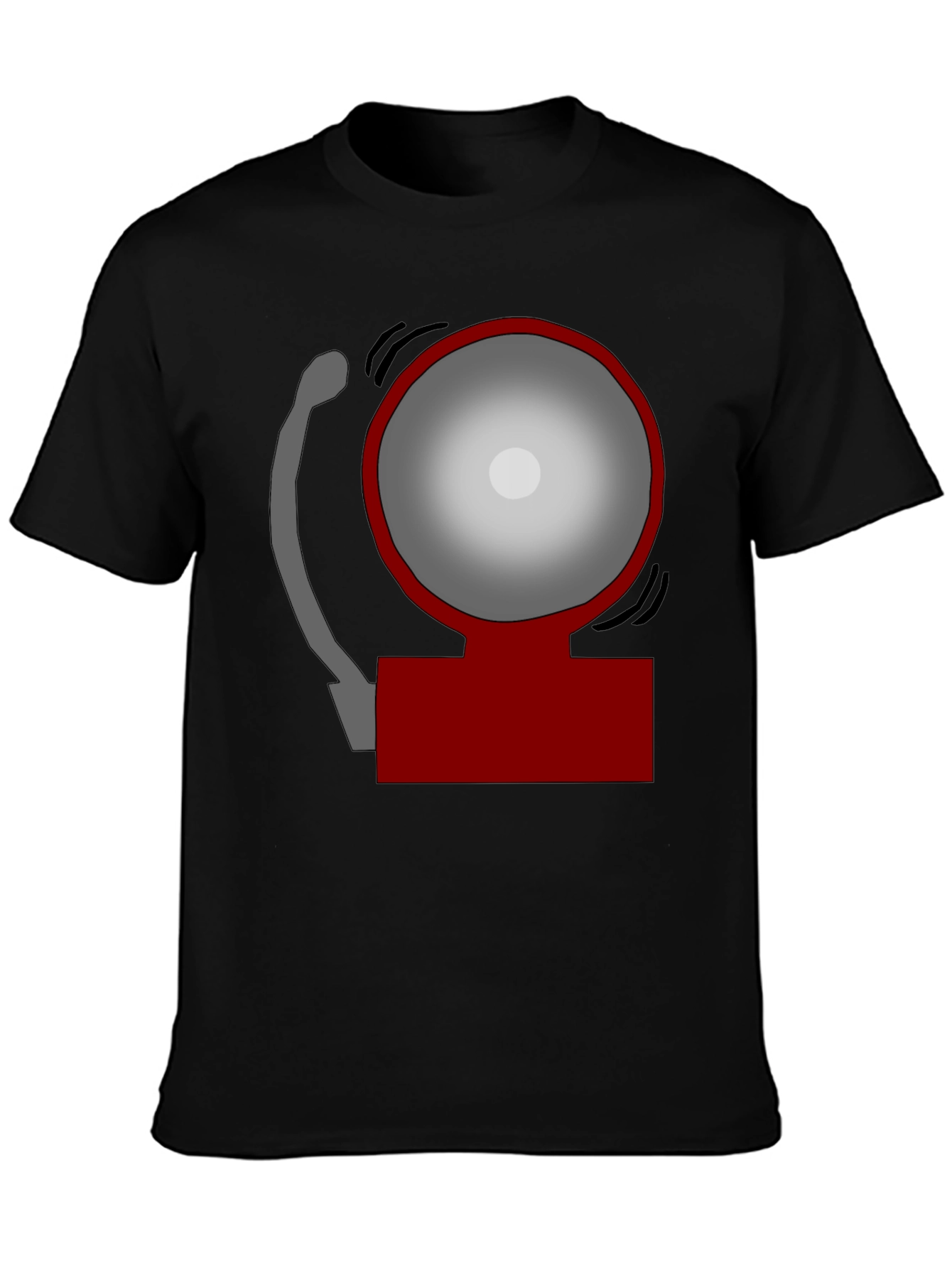 Black Novelty Fire Alarm Graphic T-Shirt view 3