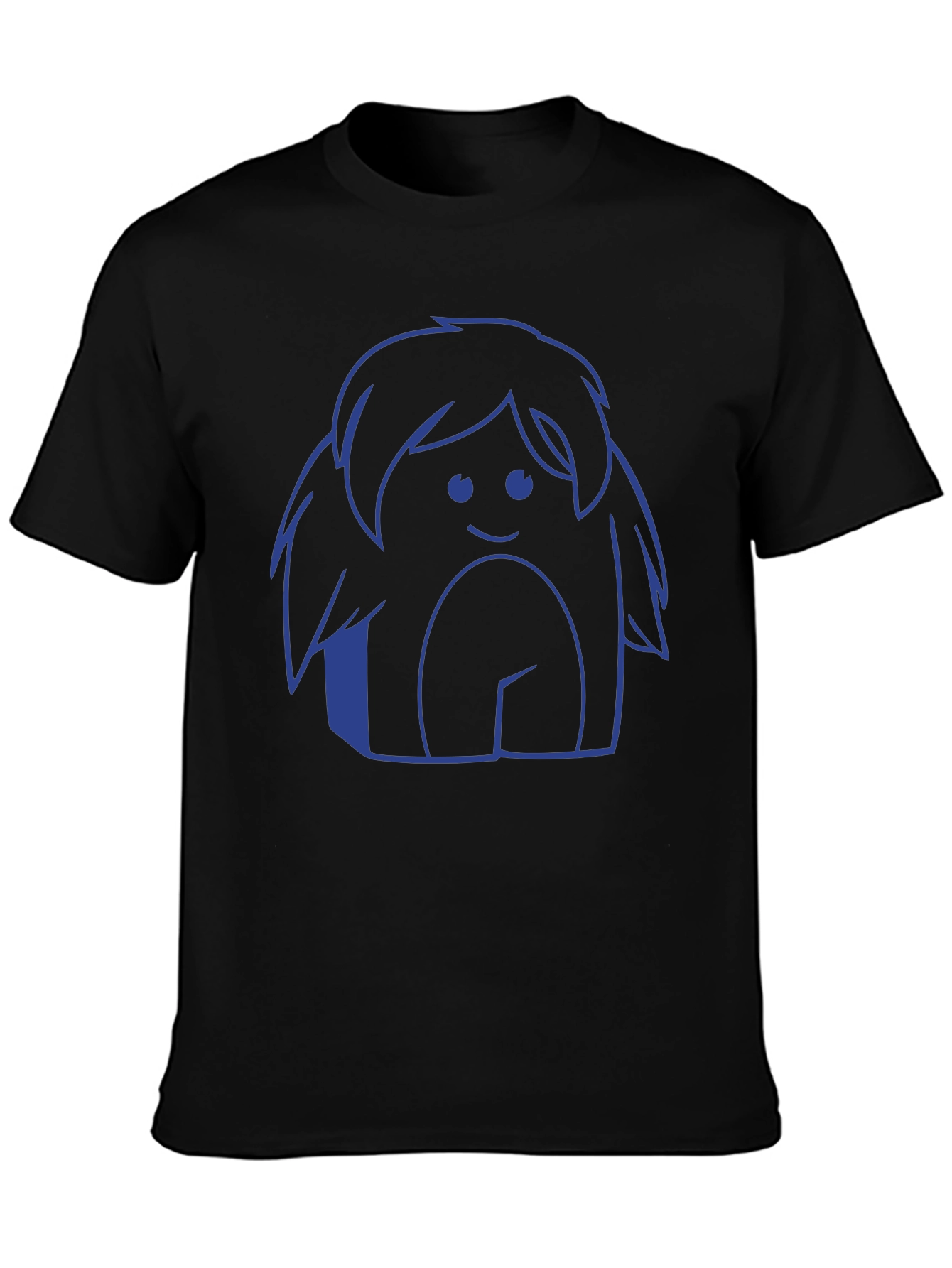 Black Cute Cartoon Monster Graphic Tee - Black view 3