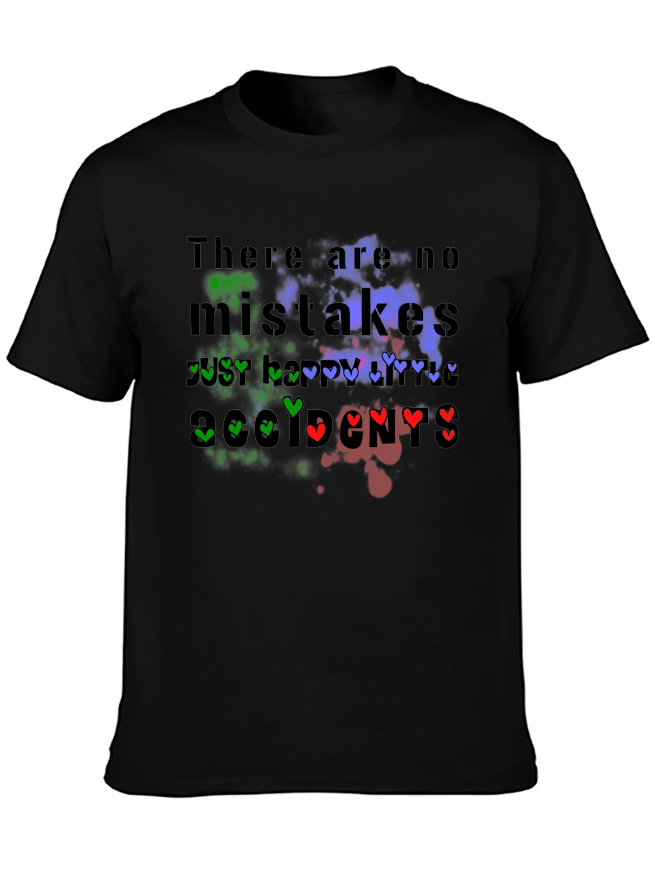 Black No Mistakes T-Shirt - Happy Accidents view 3
