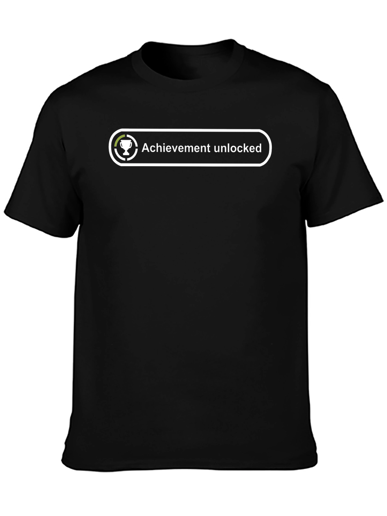 Black Achievement Unlocked Black Tee - Gamer Style view 3