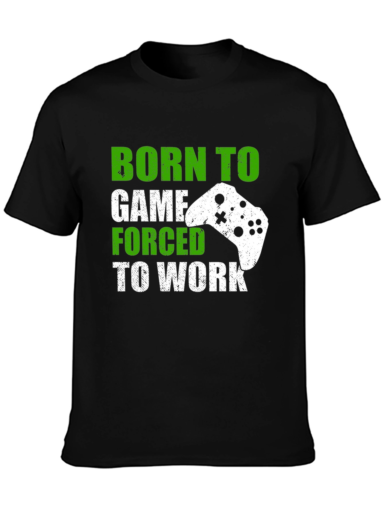 Black Born To Game T-Shirt - Gamer Tee view 3
