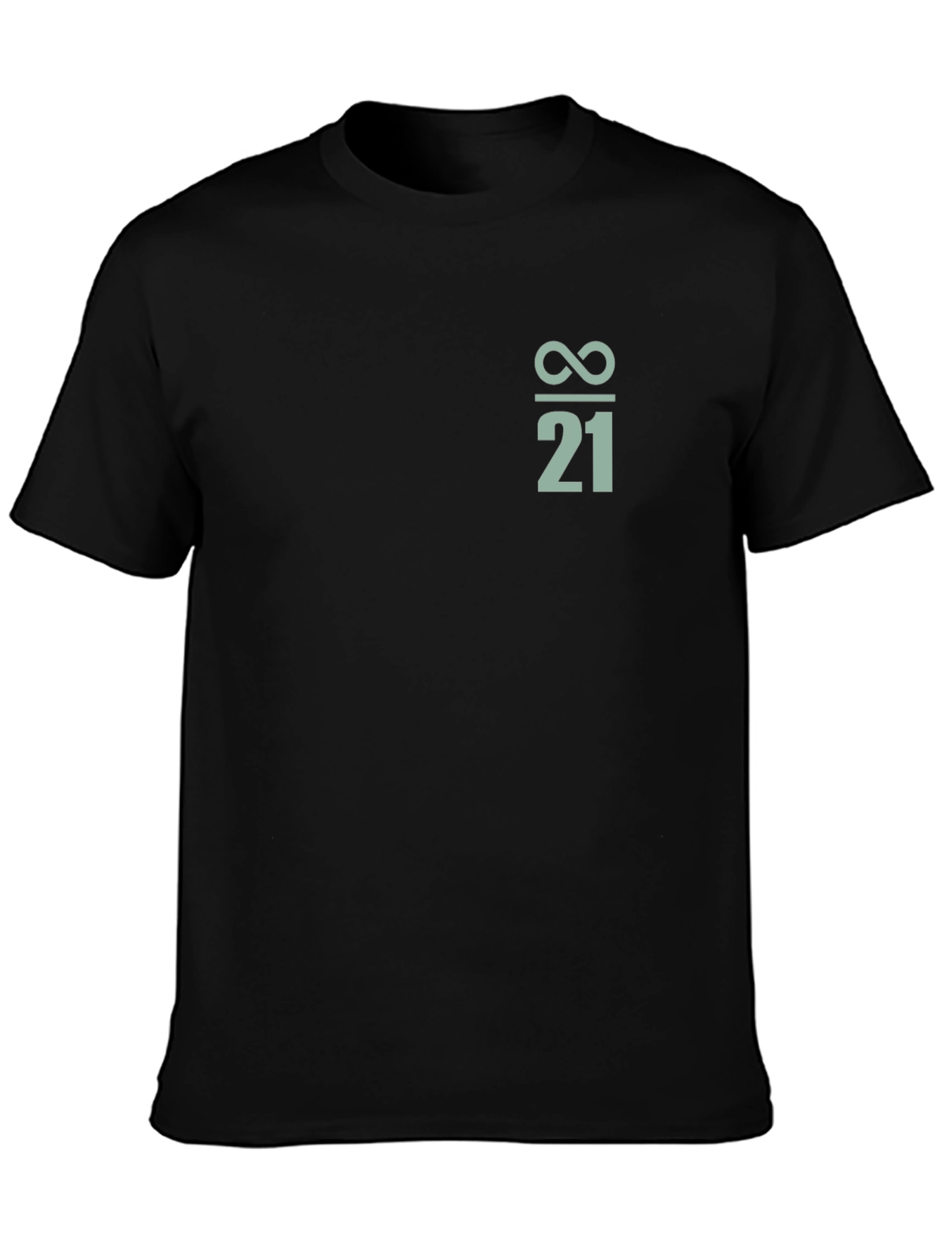 Black Modern Black T-Shirt with "Infinity 21" Graphic view 3
