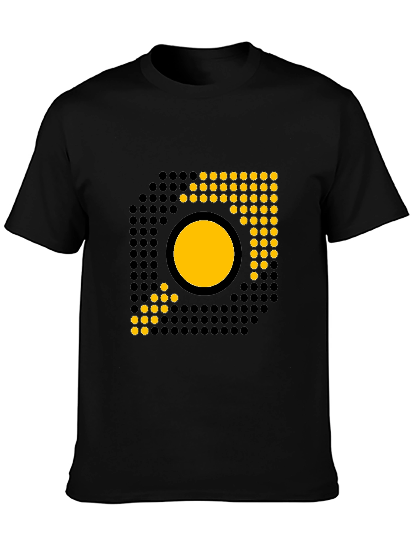 Black Modern Graphic Black T-Shirt view 3