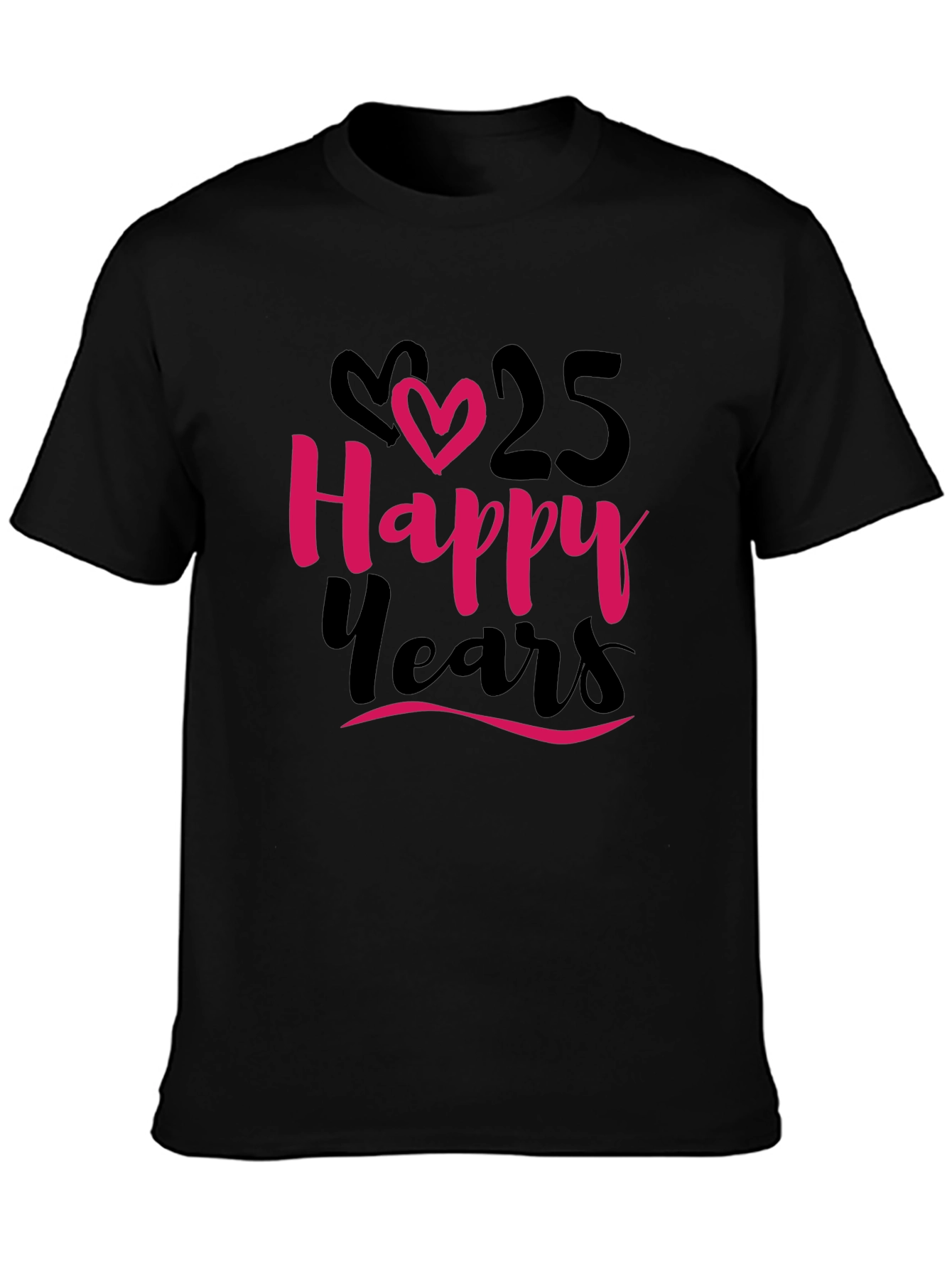 Black Happy 25 Years Anniversary T-Shirt view 3