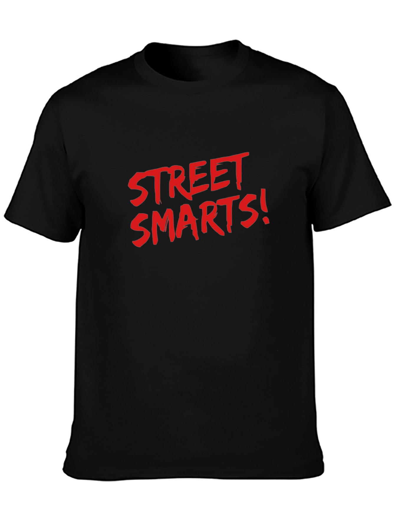 Black Street Smarts Graphic Tee - Bold Red Print view 3