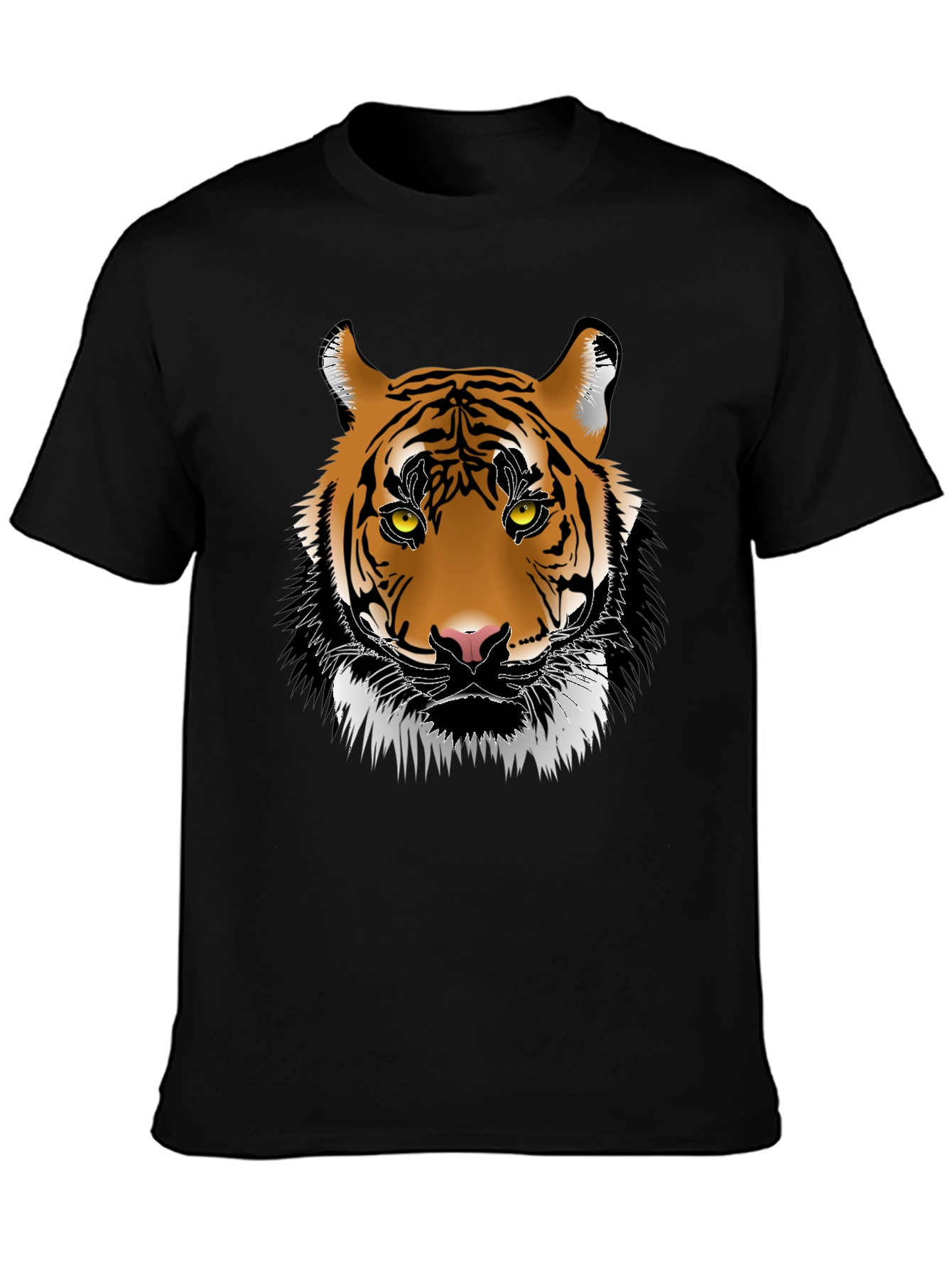 Black Tiger Graphic Black T-Shirt view 3