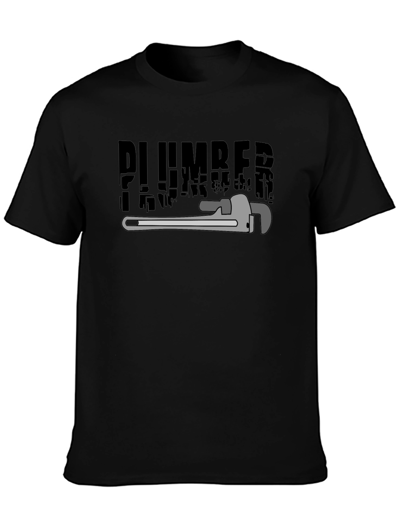 Black Plumber Graphic T-Shirt - Black view 3