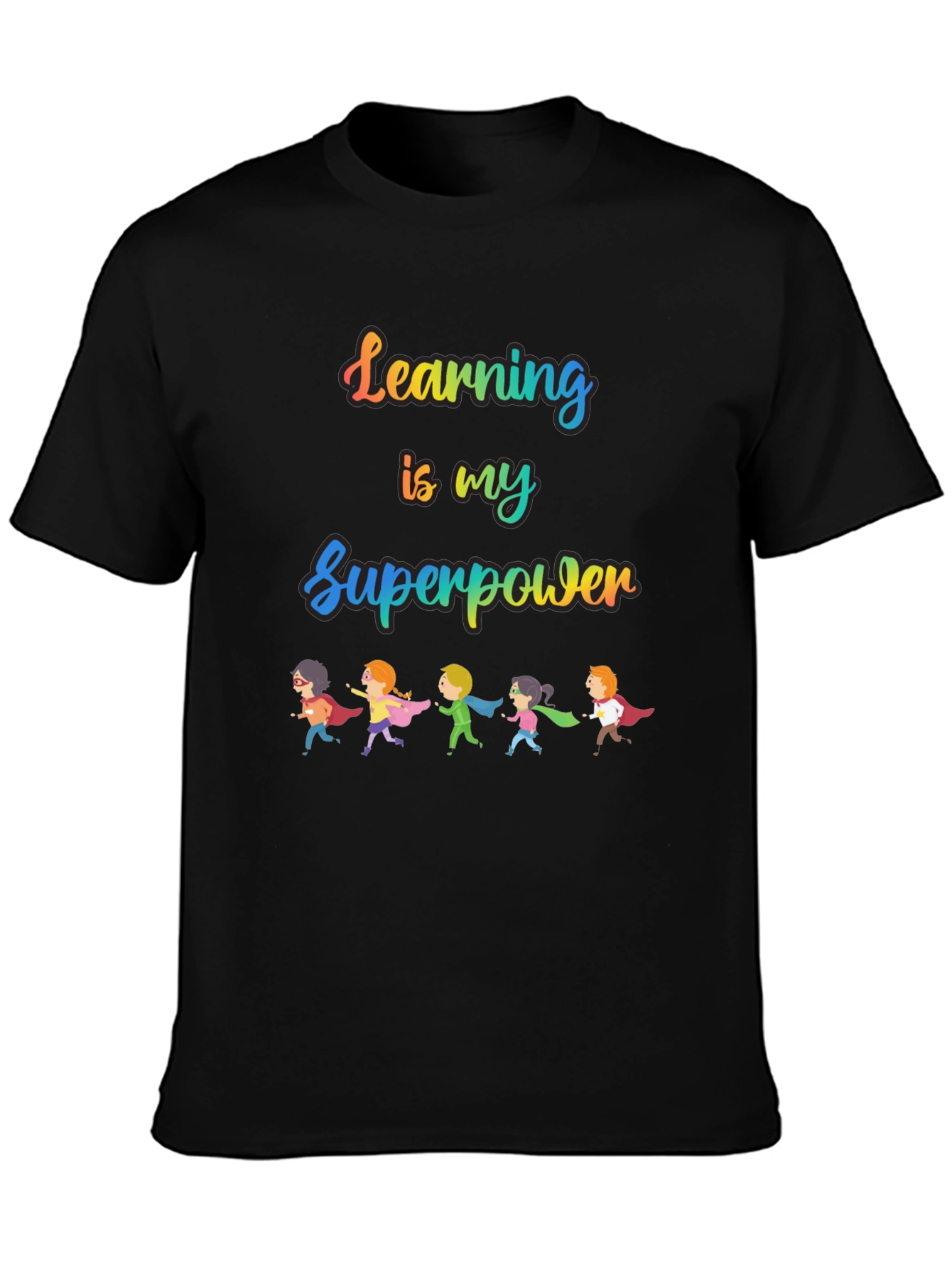 Black Learning is My Superpower T-Shirt view 3