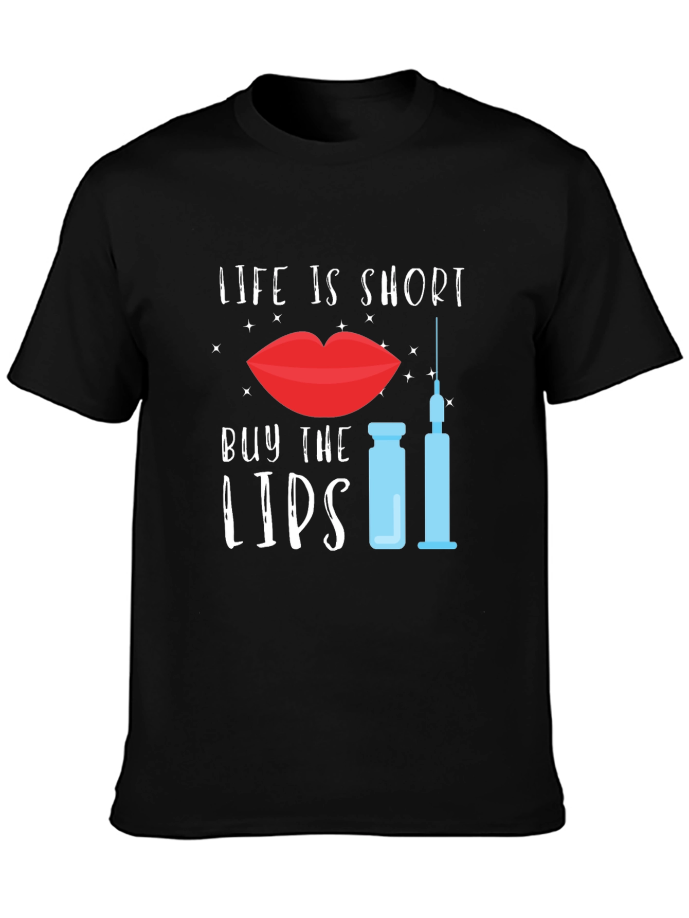 Black Life is Short Buy the Lips T-Shirt view 3