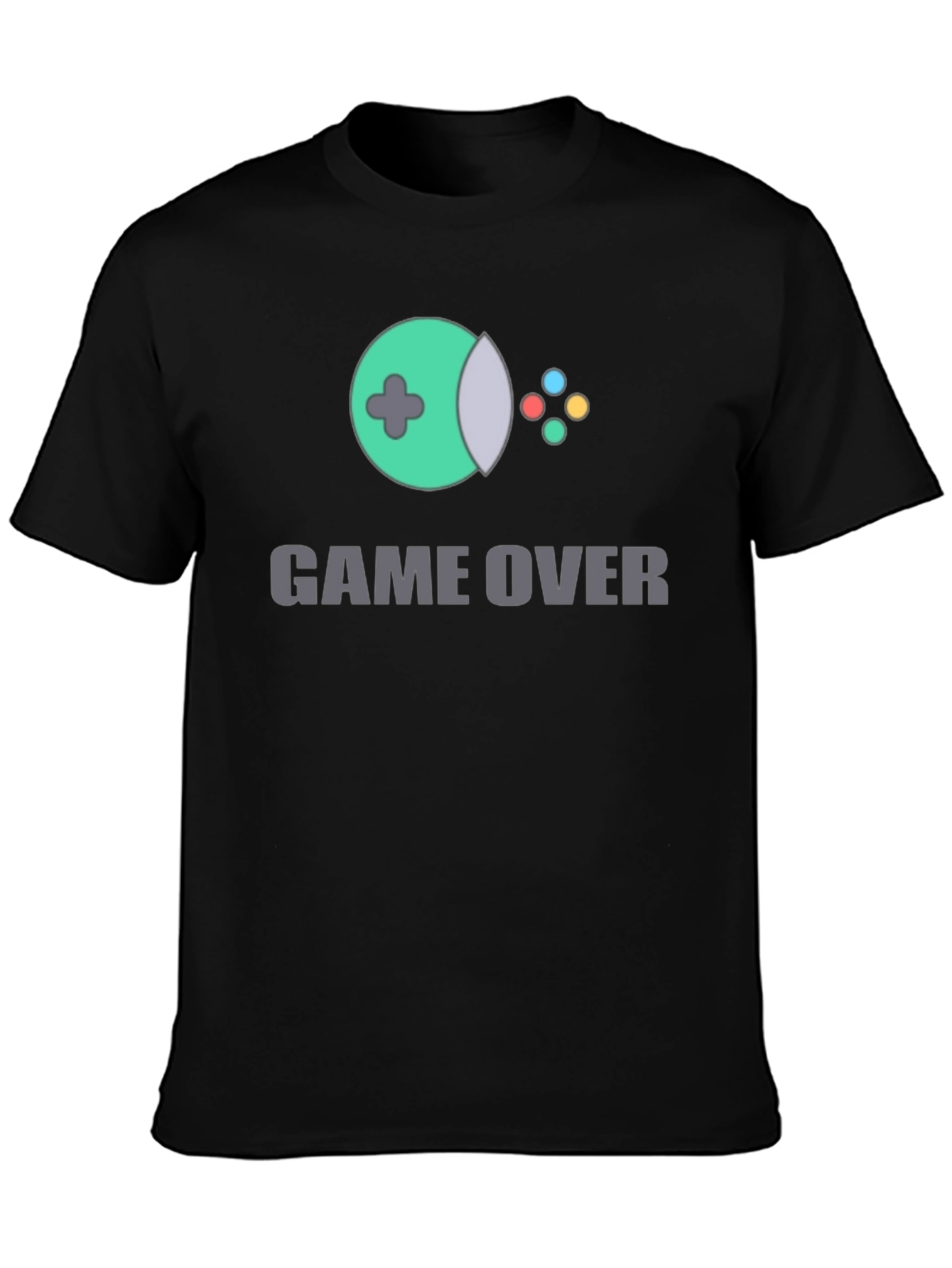 Black Game Over Graphic T-Shirt - Gamer Style Tee view 3