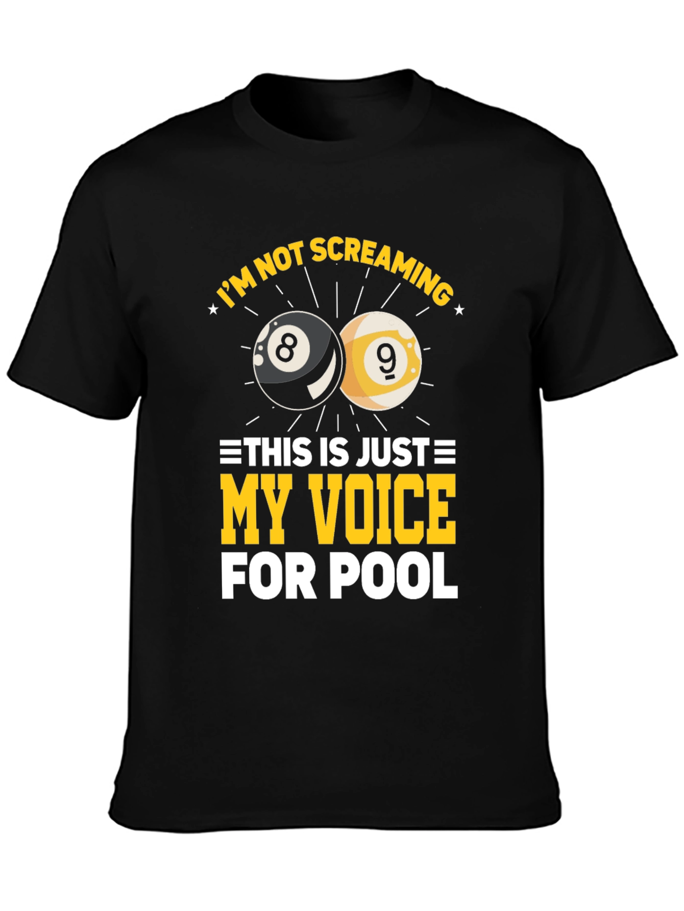 Funny Billiards T-Shirt - My Voice For Pool - 3