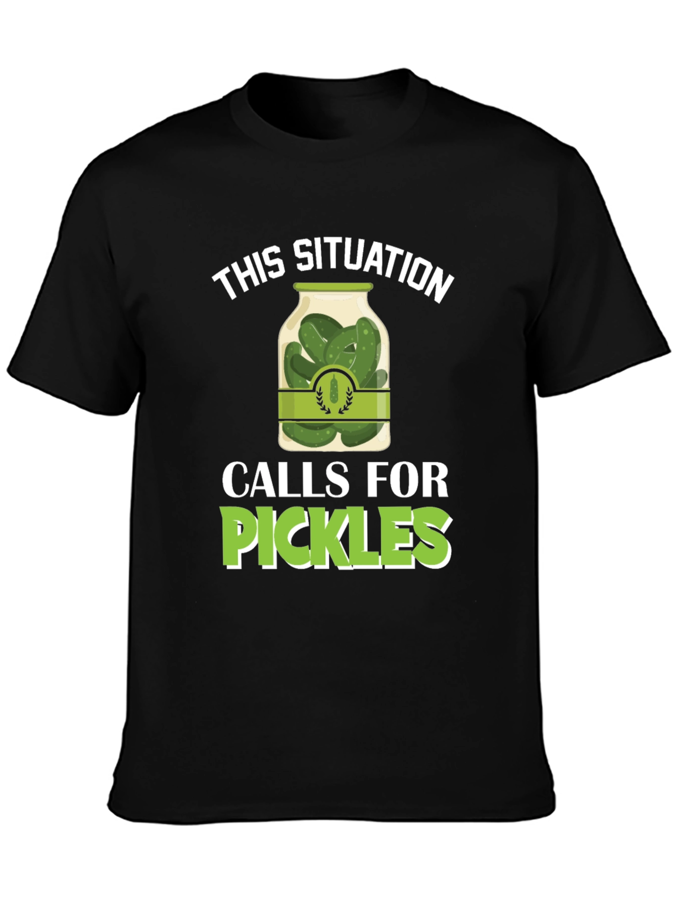 Black Pickles Situation T-Shirt Funny Foodie Tee view 3