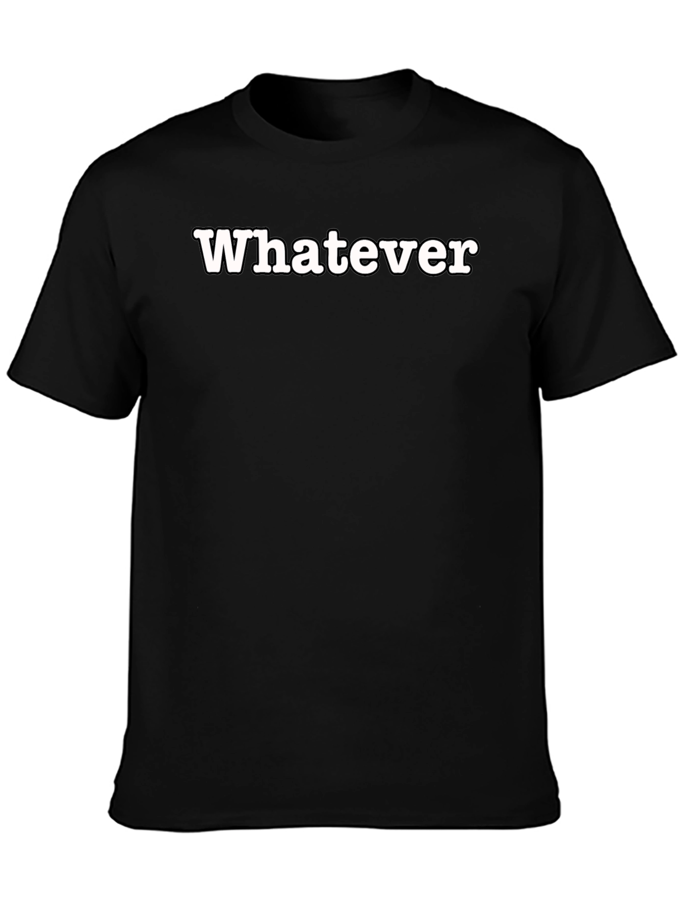 Black Whatever Black Graphic Tee - Men's Casual Style view 3