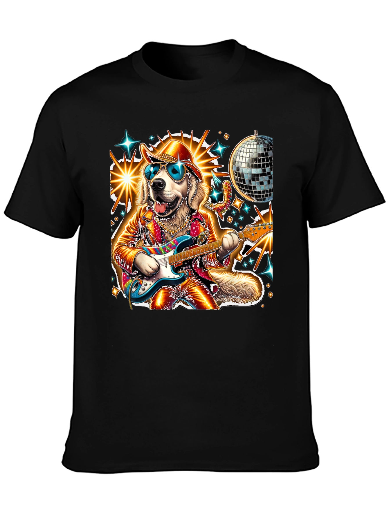 Disco Dog Guitarist Graphic Tee - 3