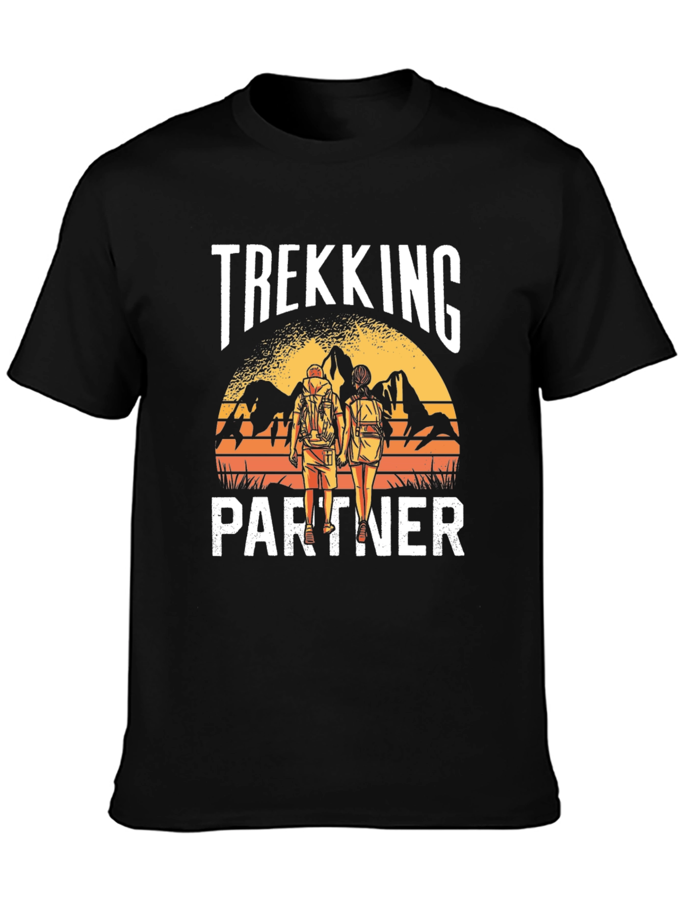 Black Trekking Partner Graphic Tee view 3